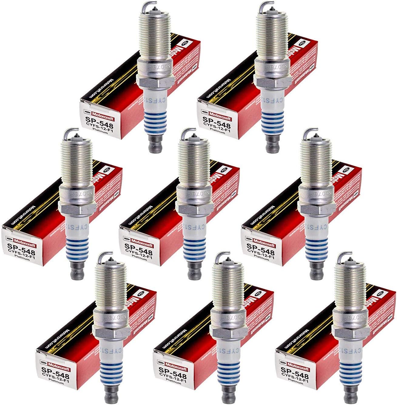 Motorcraft SP548 Spark Plug Set of 8 for Ford Mustang F-150