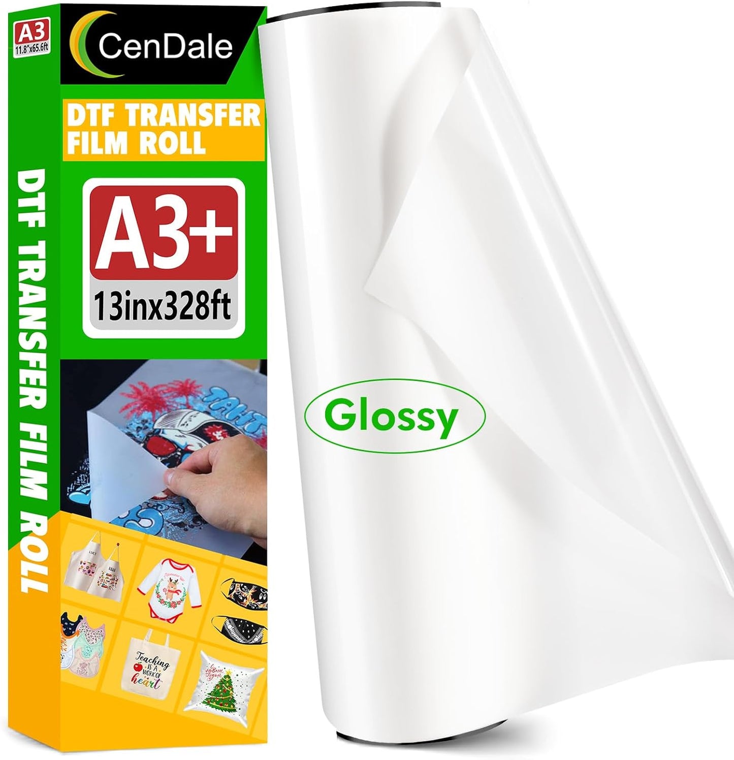 Premium Glossy DTF Film Roll - Hot/Cold Peel, Single-Sided
