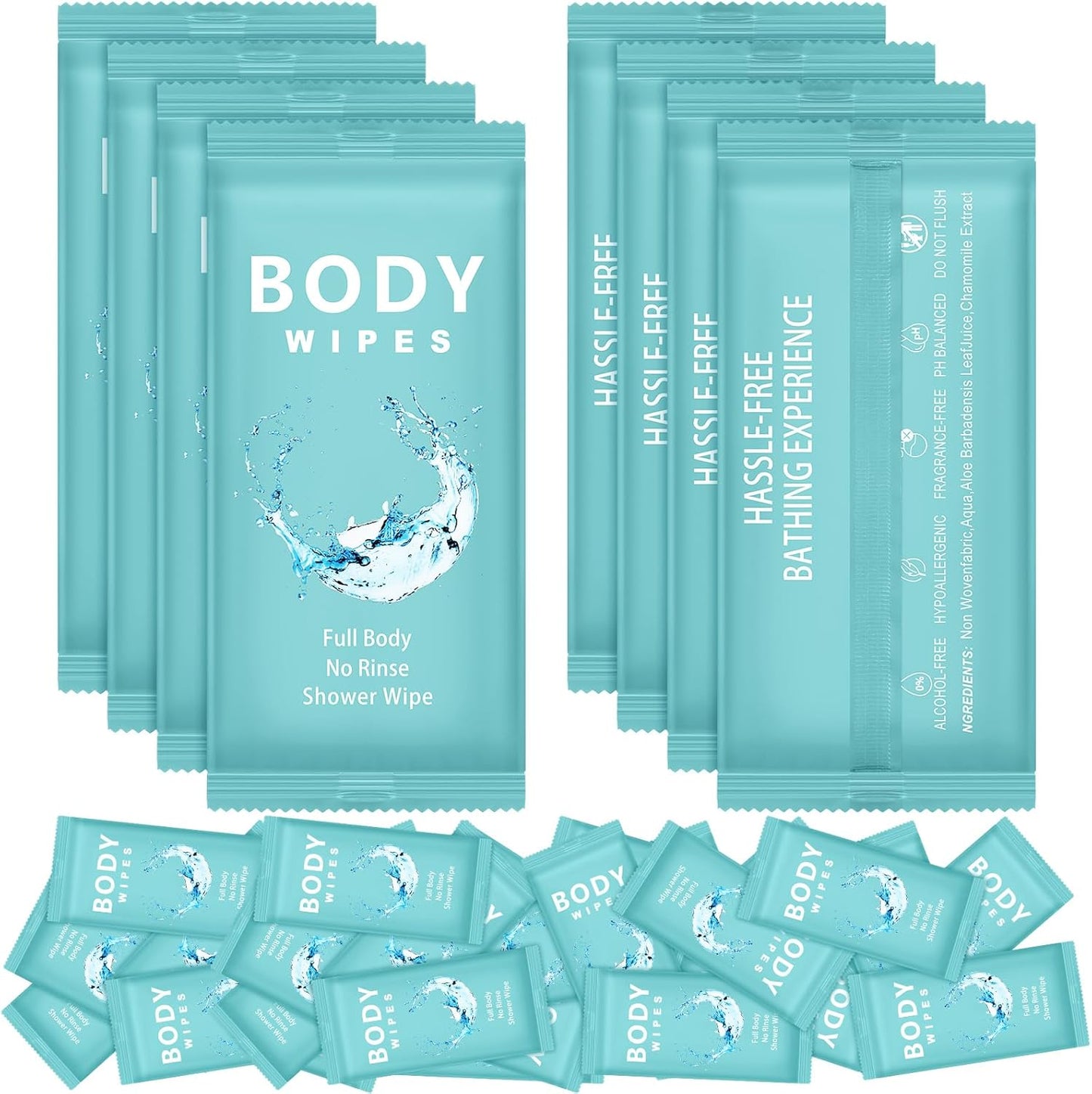 Treela 300 Pcs Bulk Deodorant Large Body Wipes for Hygiene