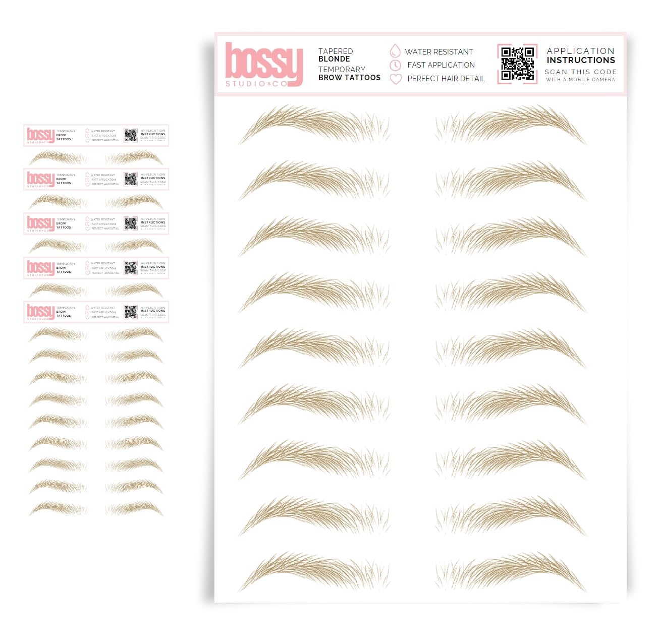 5 Pack Waterproof Eyebrow Tattoos for Natural Hair-Like Brows