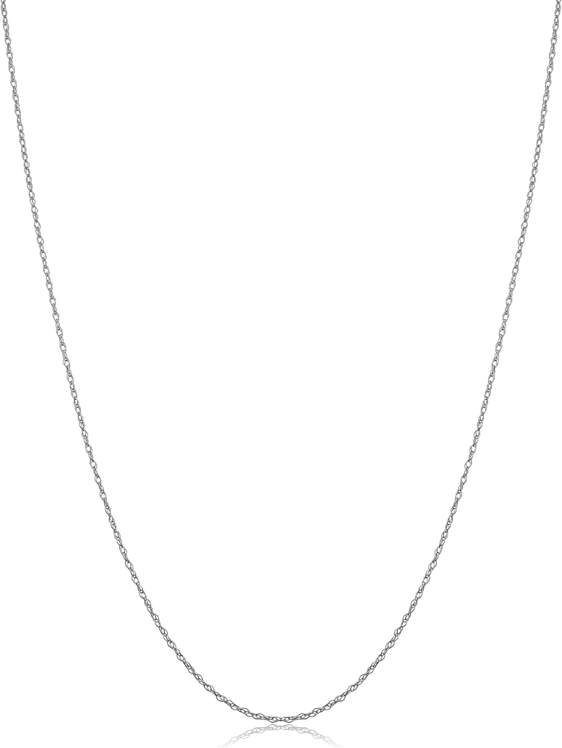 Kooljewelry 14k White Gold Rope Chain Necklace for Women