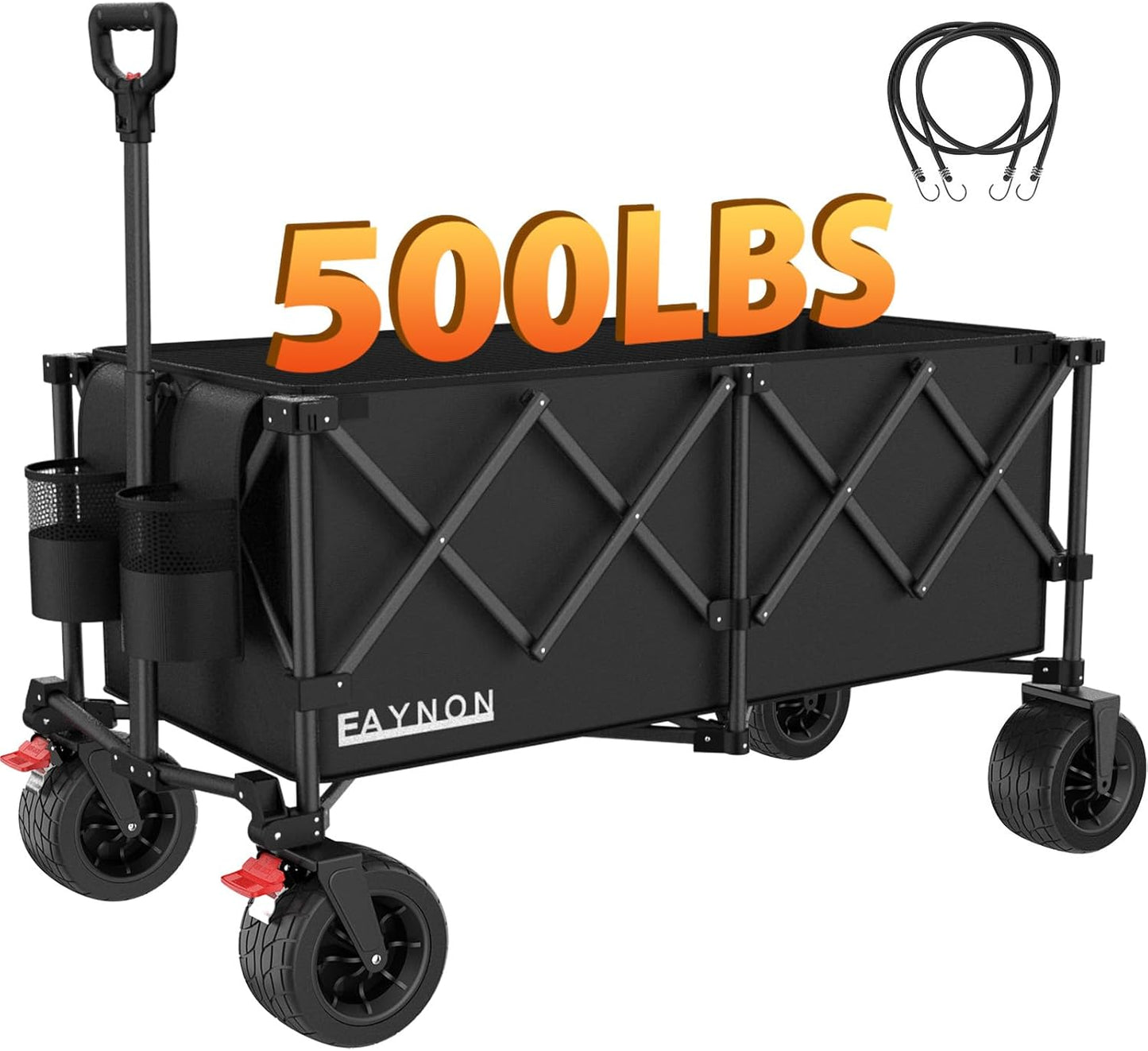 Collapsible Foldable Wagon with 500LB Capacity for All-Terrain Use