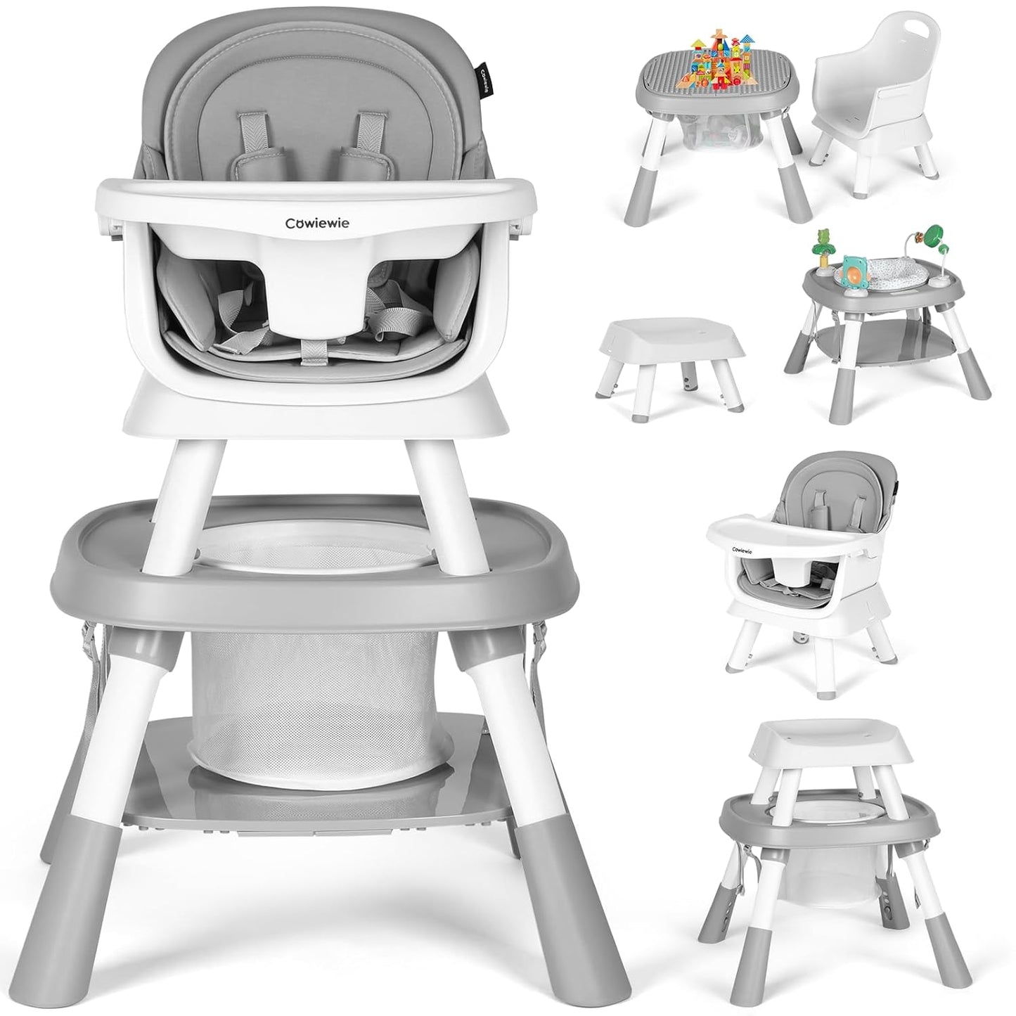 Cowiewie 16-in-1 Convertible Highchair - Safety & Versatility