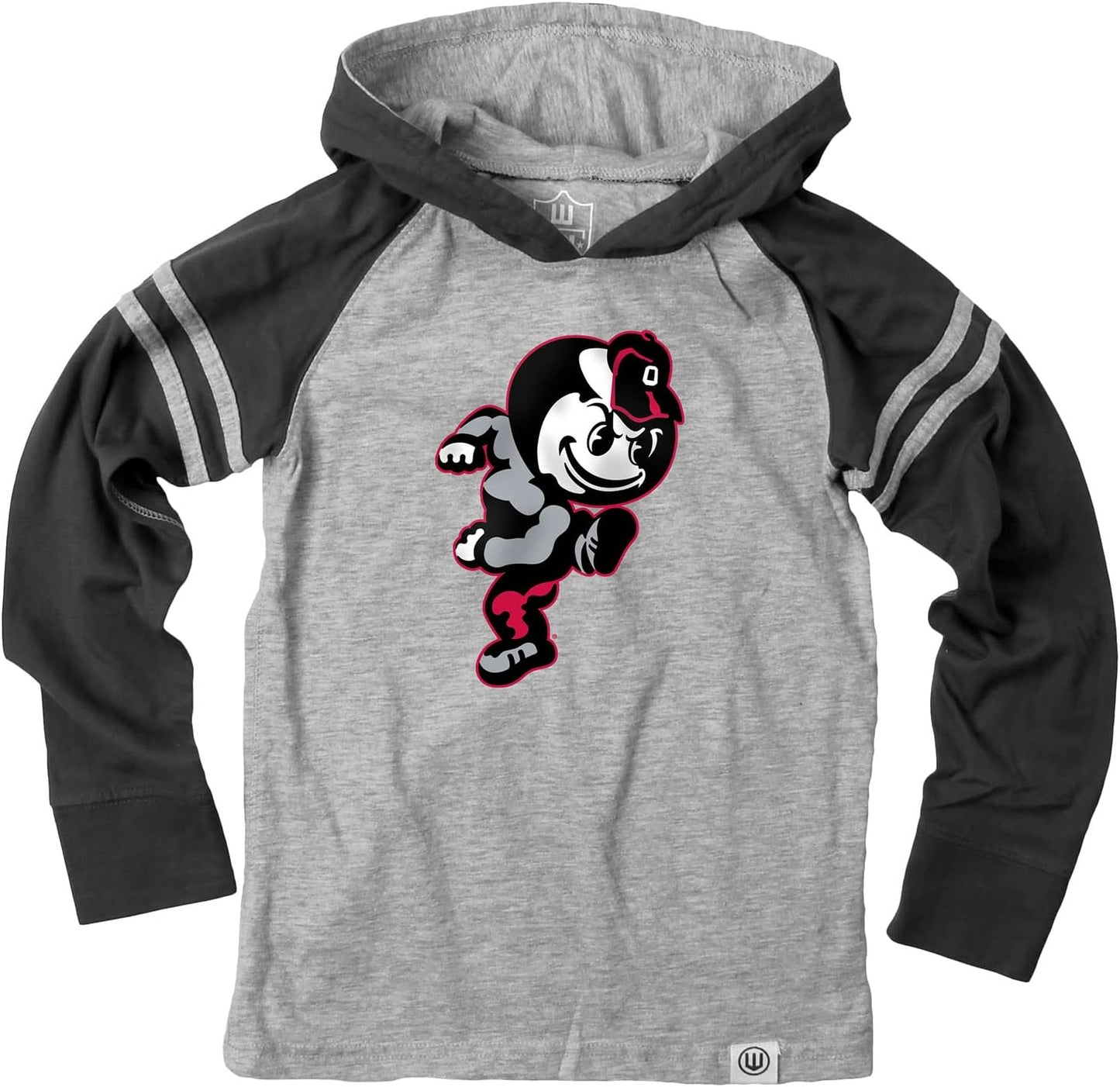 Wes and Willy Youth Boys College Long Sleeve Hooded T-Shirt
