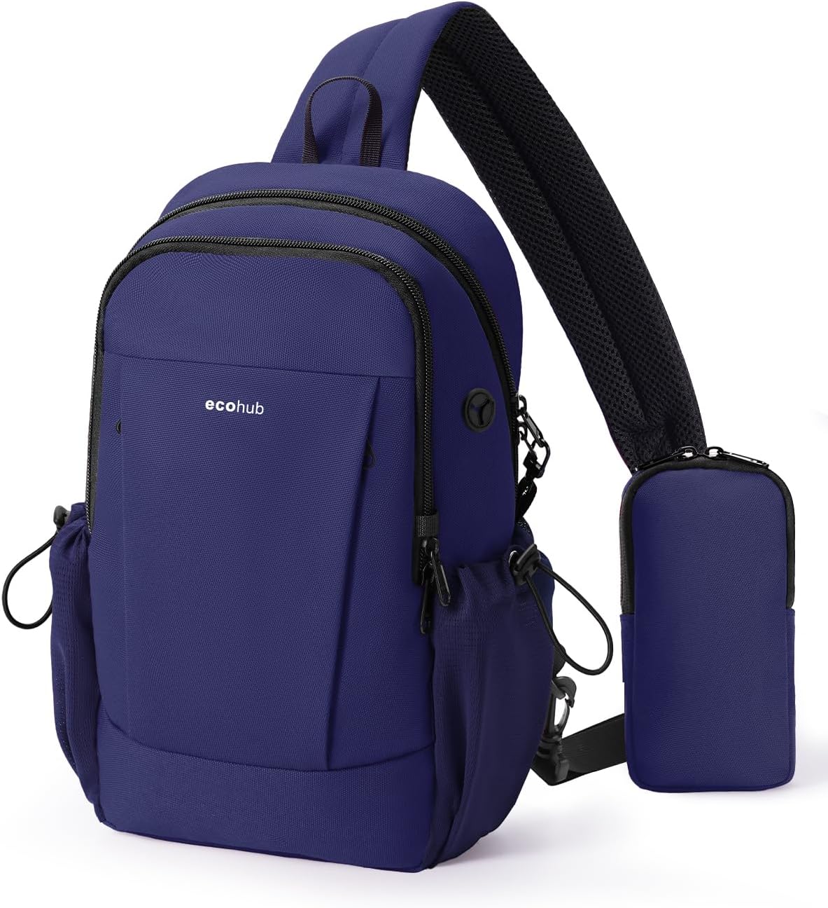 ECOHUB Anti-Theft Crossbody Bag for Women and Men, Blue