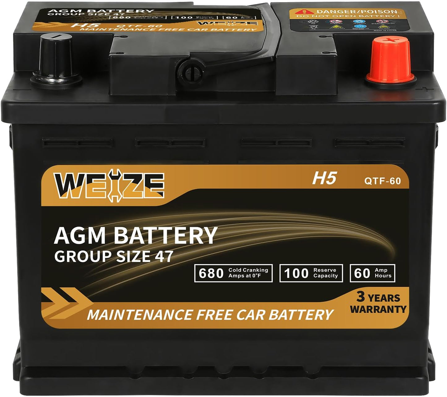 Weize Platinum AGM Battery: Superior Power & Performance