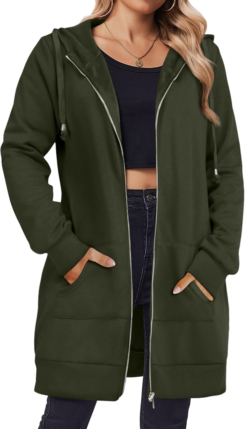 Zeagoo Zip Up Hoodies For Women: Stylish Oversized Sweatshirts
