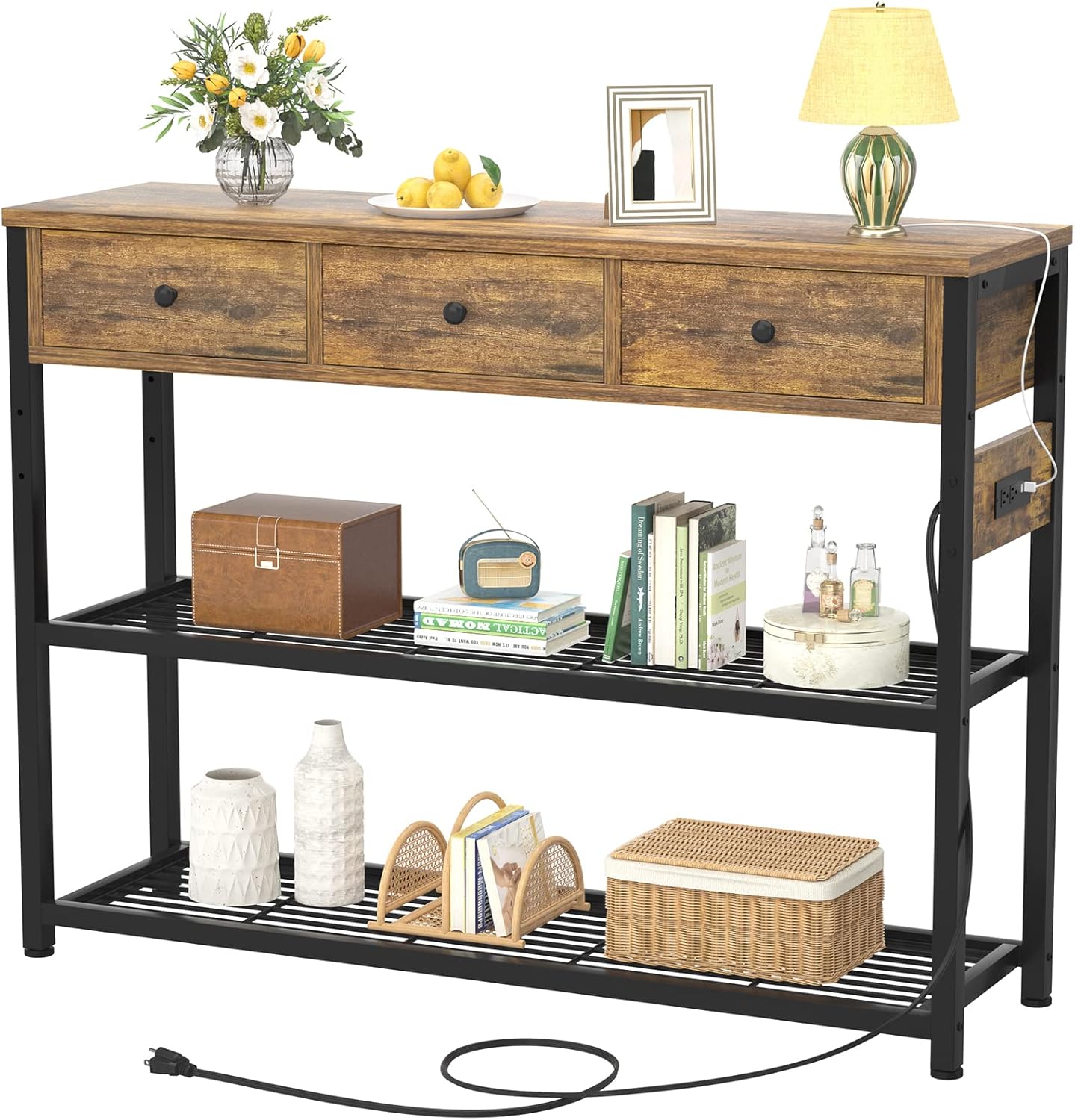 Ecoprsio 47in Entryway Table with Outlets and USB Ports