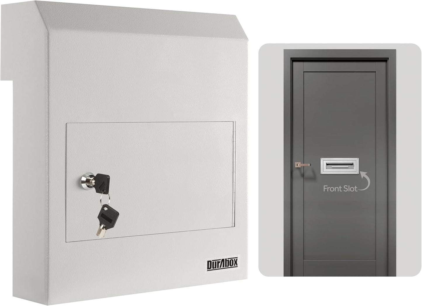 Durabox Through-The-Door Drop Box for Secure Mail and Cash