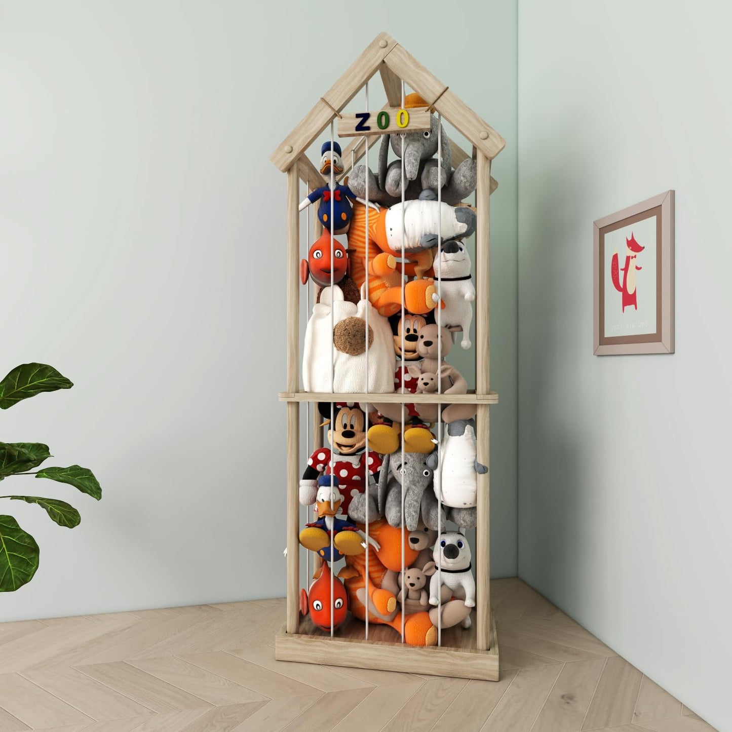 Stuffed Animal Storage Zoo Organizer for Plush Toy Holder