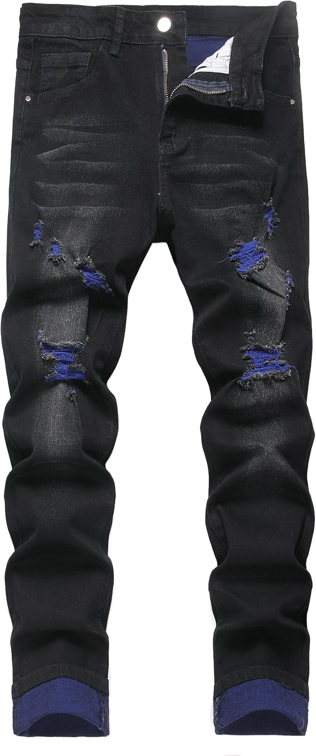JUNBAOSS Men's Slim Fit Stretch Jeans for Stylish Comfort