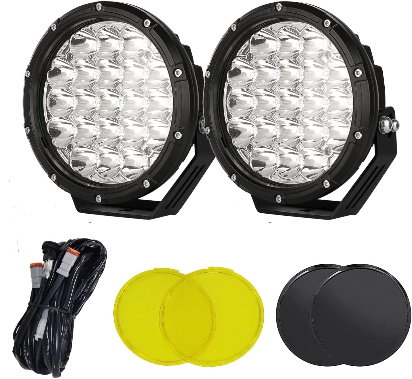 BIGLIONX 7in Round LED Offroad Lights - Super Bright 32000LM