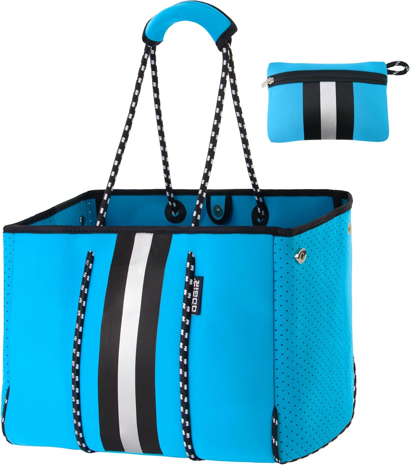 QOGiR Neoprene Beach Bag Tote: Stylish, Large, and Versatile