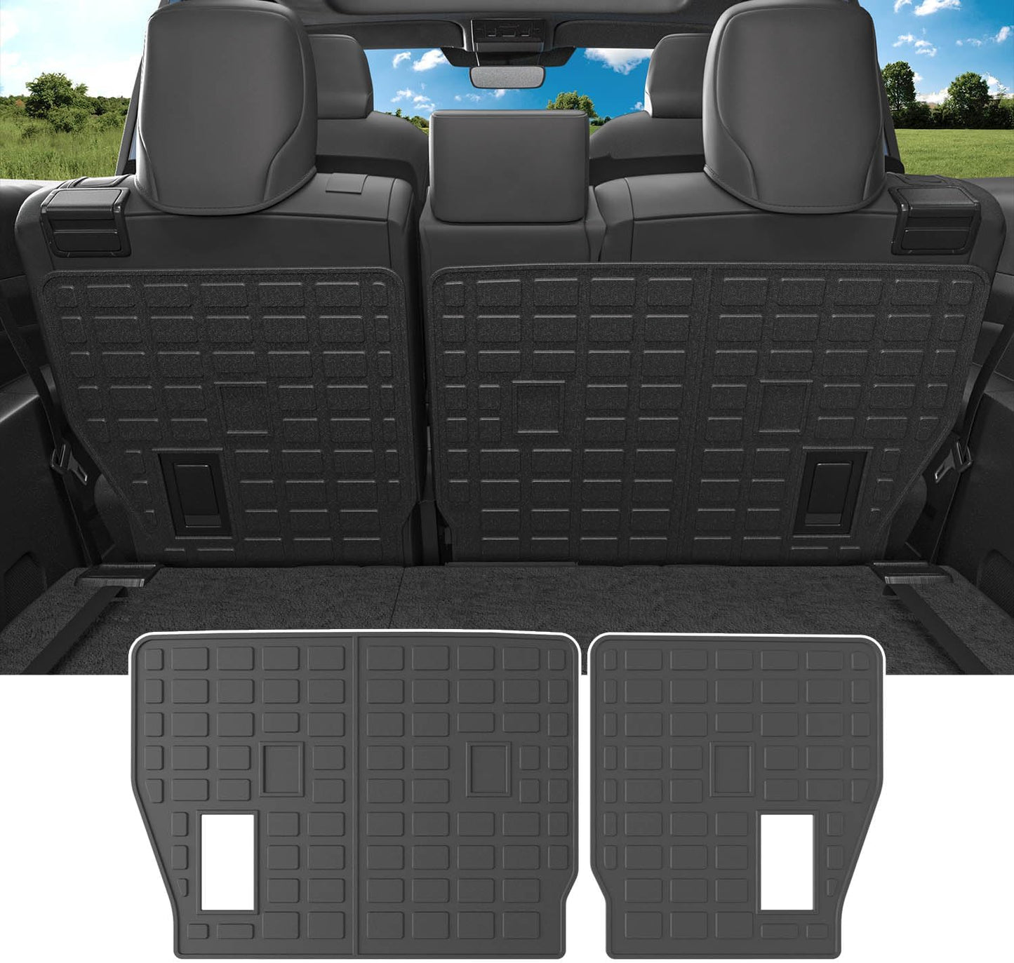 powoq 2nd Row Backrest Mat for 2024 2025 Toyota Grand Highlander