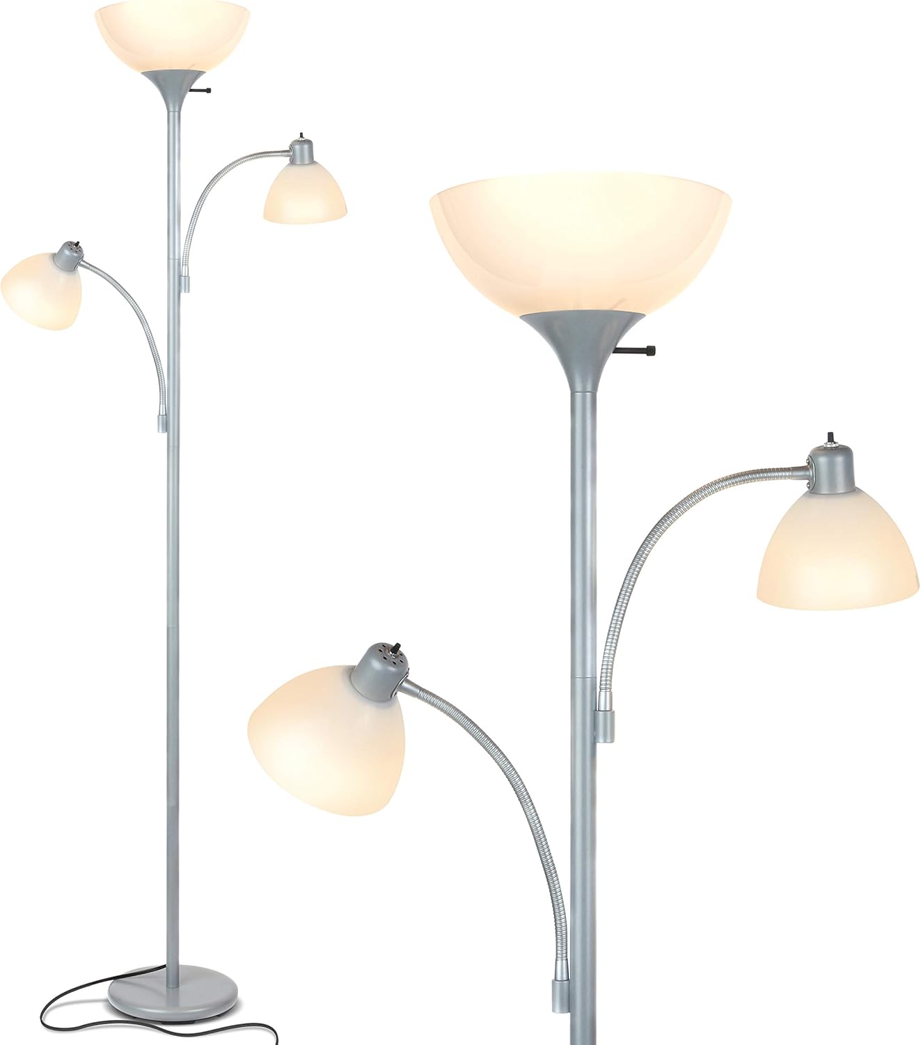 Brightech Sky Dome Double LED Floor Lamp for Bright Living Rooms
