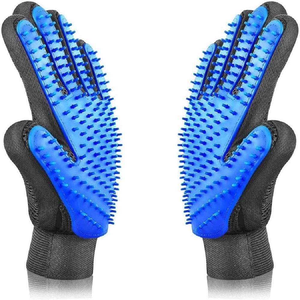 Effortless Pet Grooming Glove - Pawsing Blue!