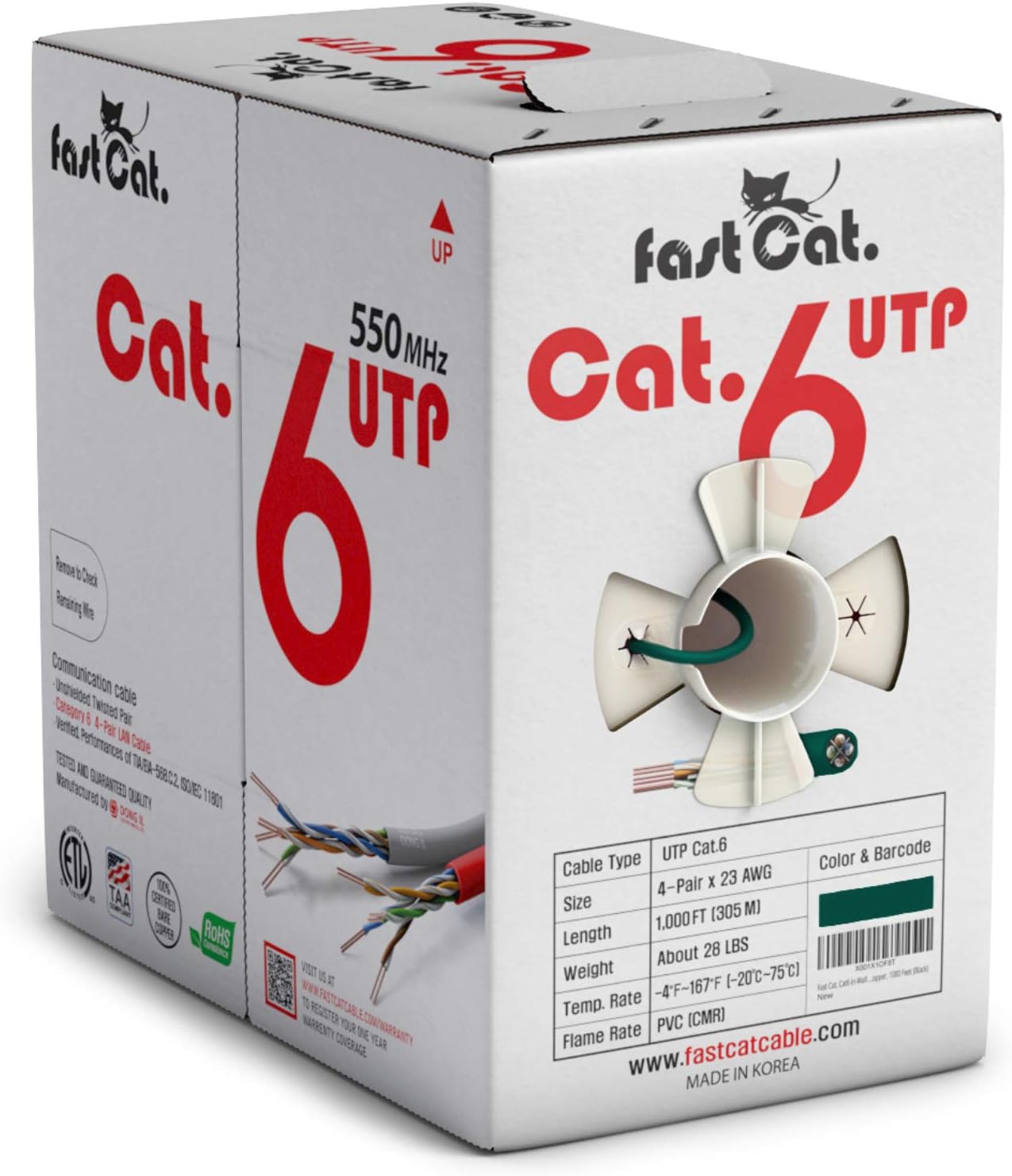 fast Cat Cat6 Ethernet Cable 1000ft for High Performance Networks