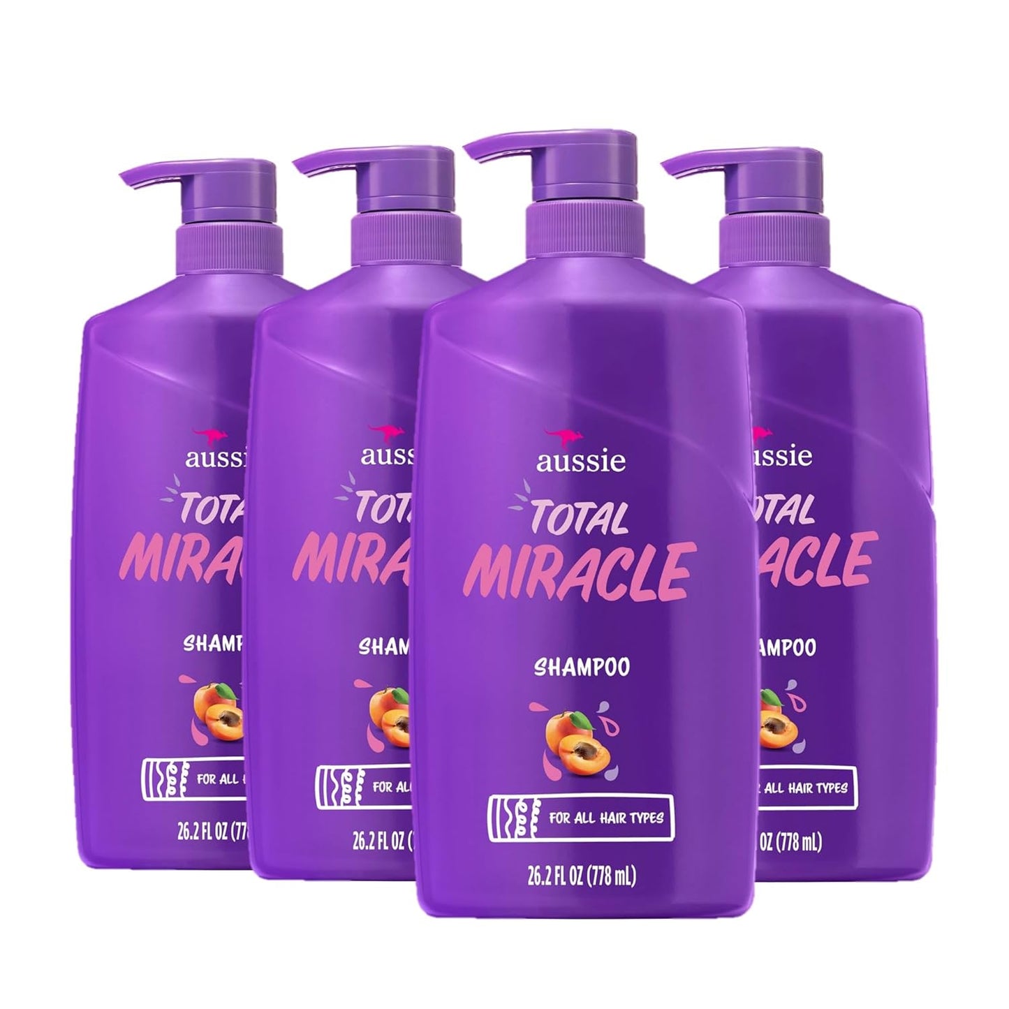 Aussie Total Miracle Paraben-Free Shampoo 4-Pack