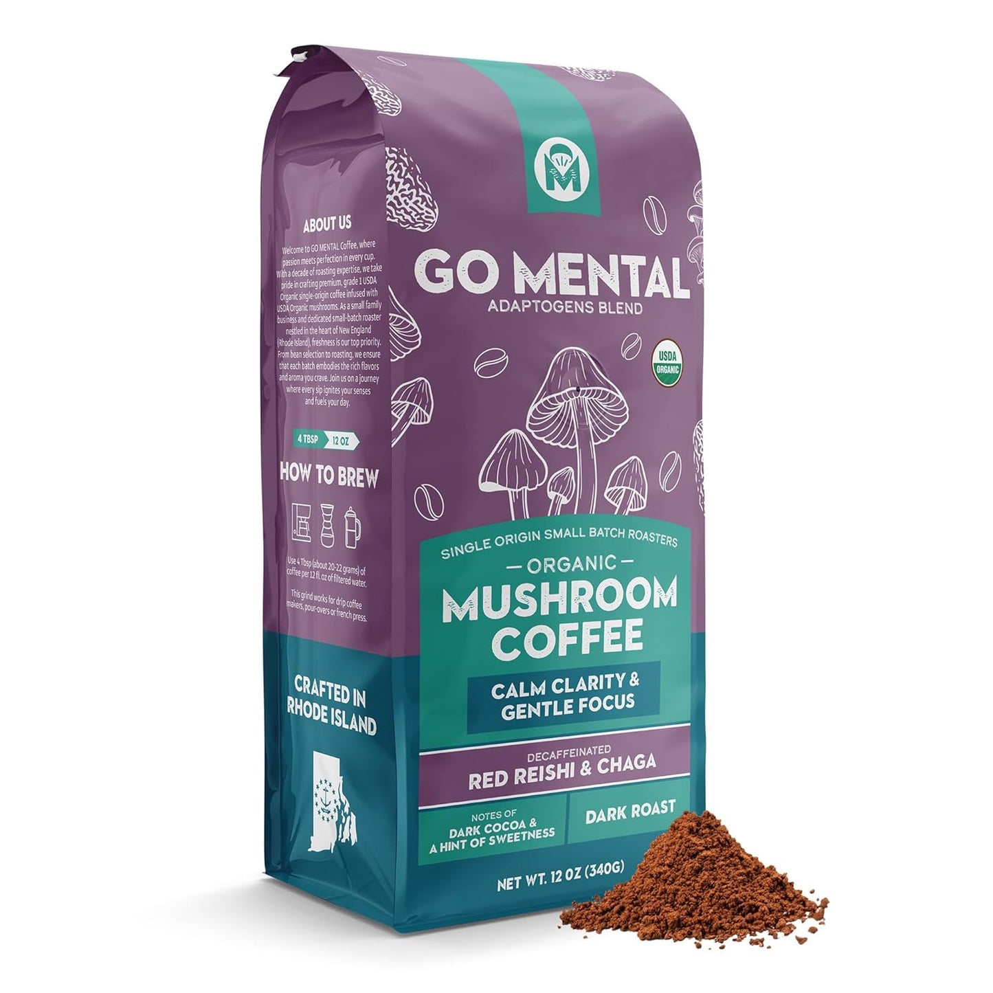 Organic Decaf Mushroom Coffee | Calm Focus Blend
