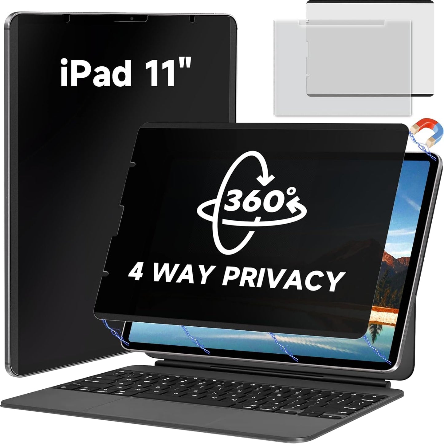 360 Magnetic Privacy Screen Protector for iPad Pro 11 in 2022