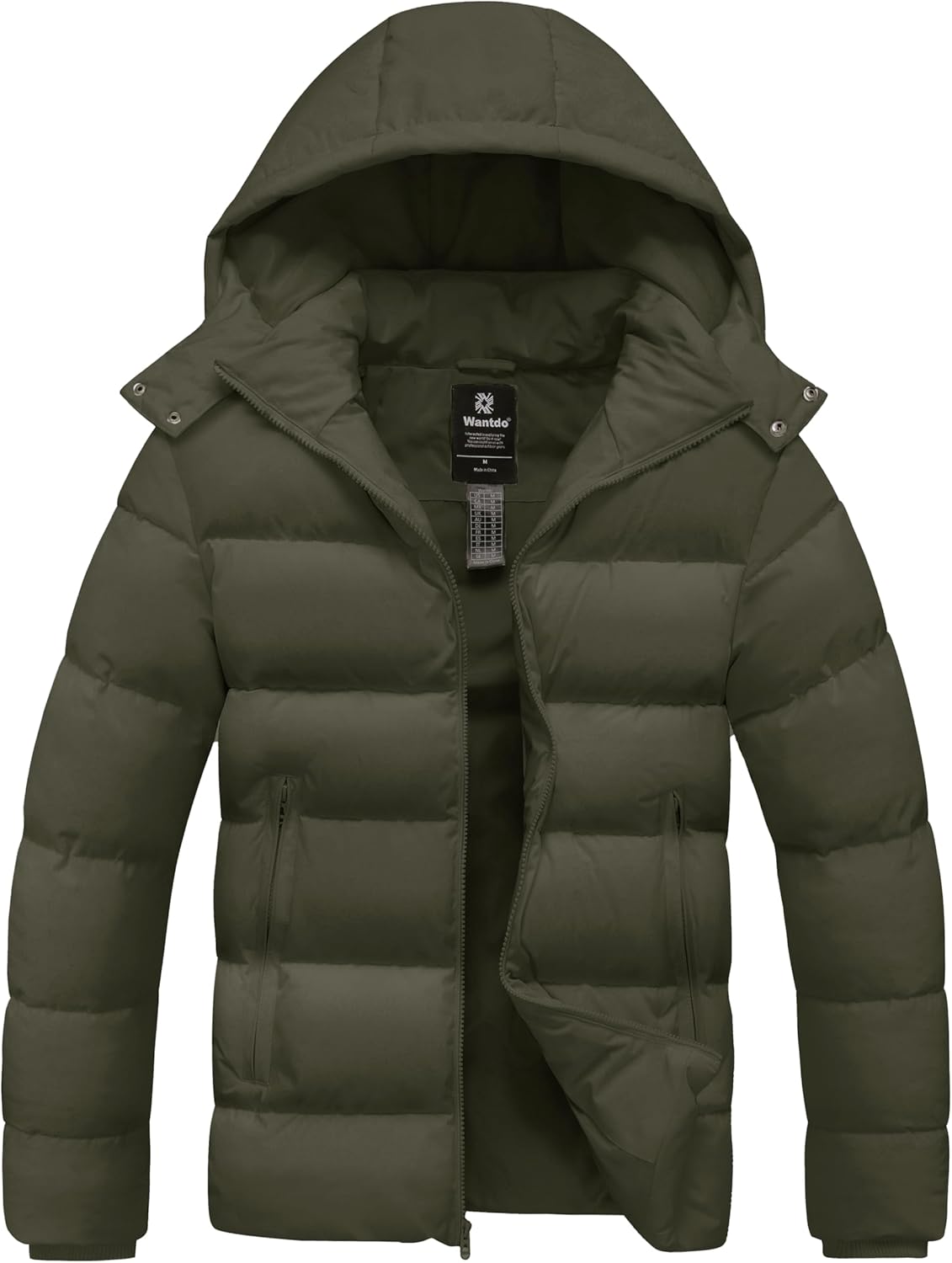 Wantdo Men's Waterproof Puffer Jacket for Winter Comfort