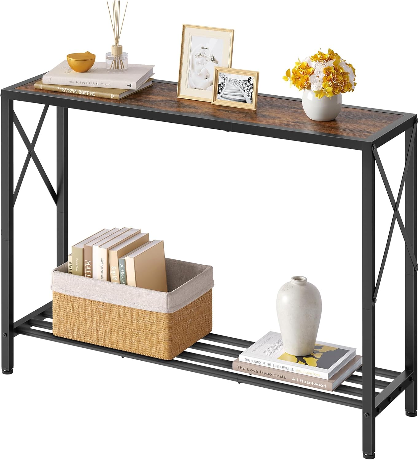 Tajsoon Console Table 41.8: Stylish 2-Tier Entryway Table