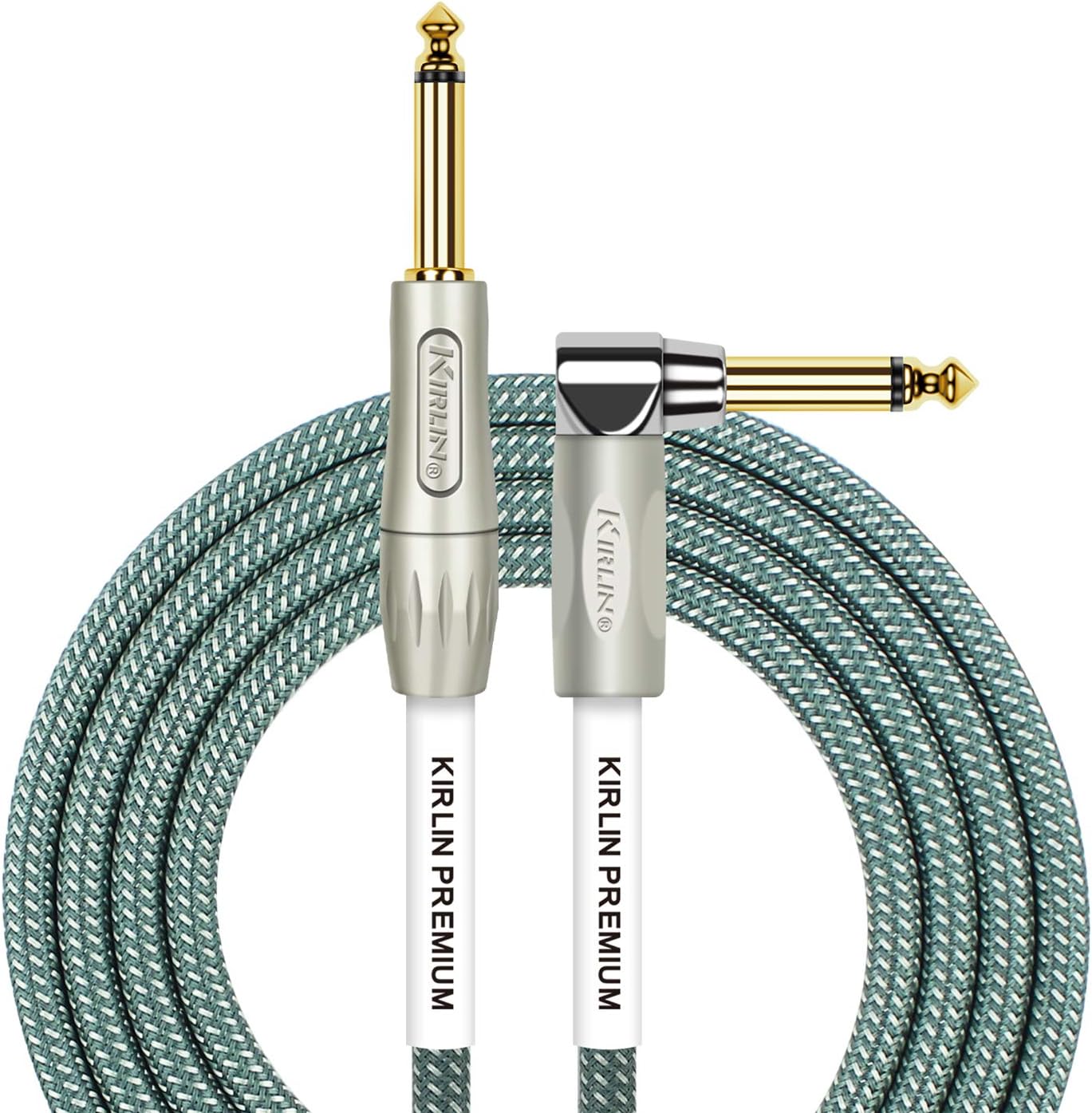 KIRLIN Olive Green 10ft Premium Instrument Cable