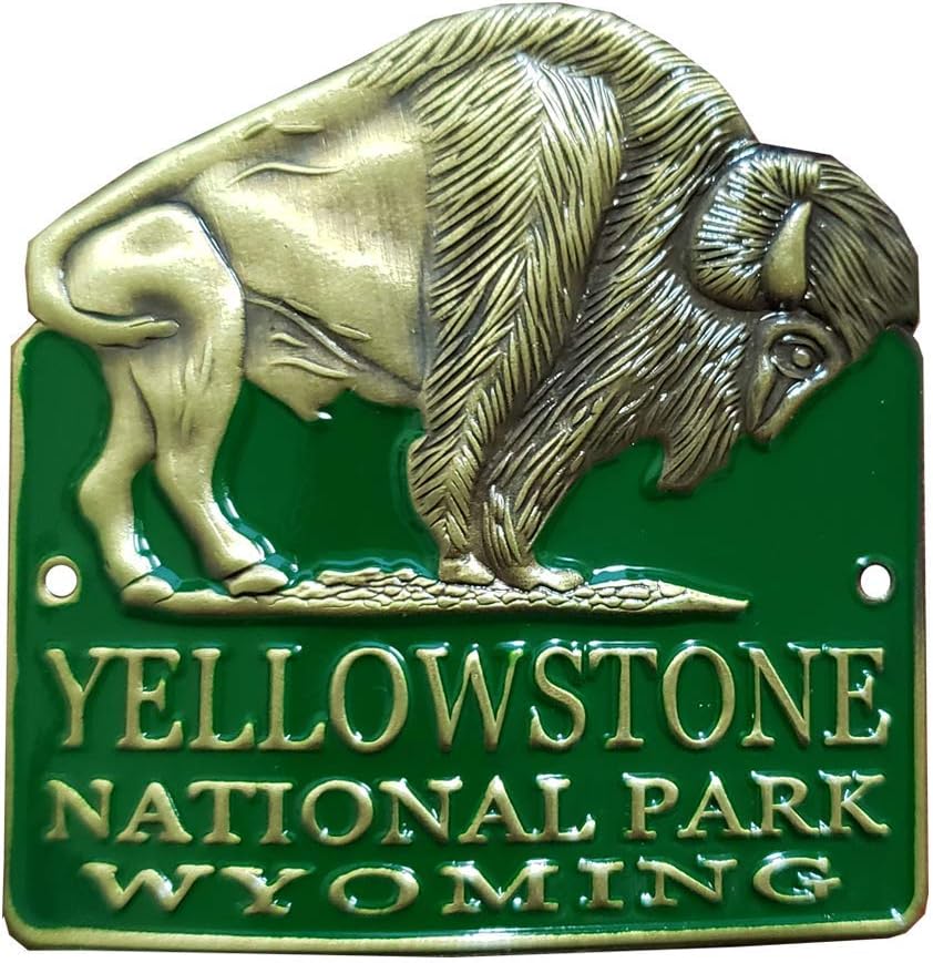 Buffalo Hiking Stick Medallion - Yellowstone Souvenir