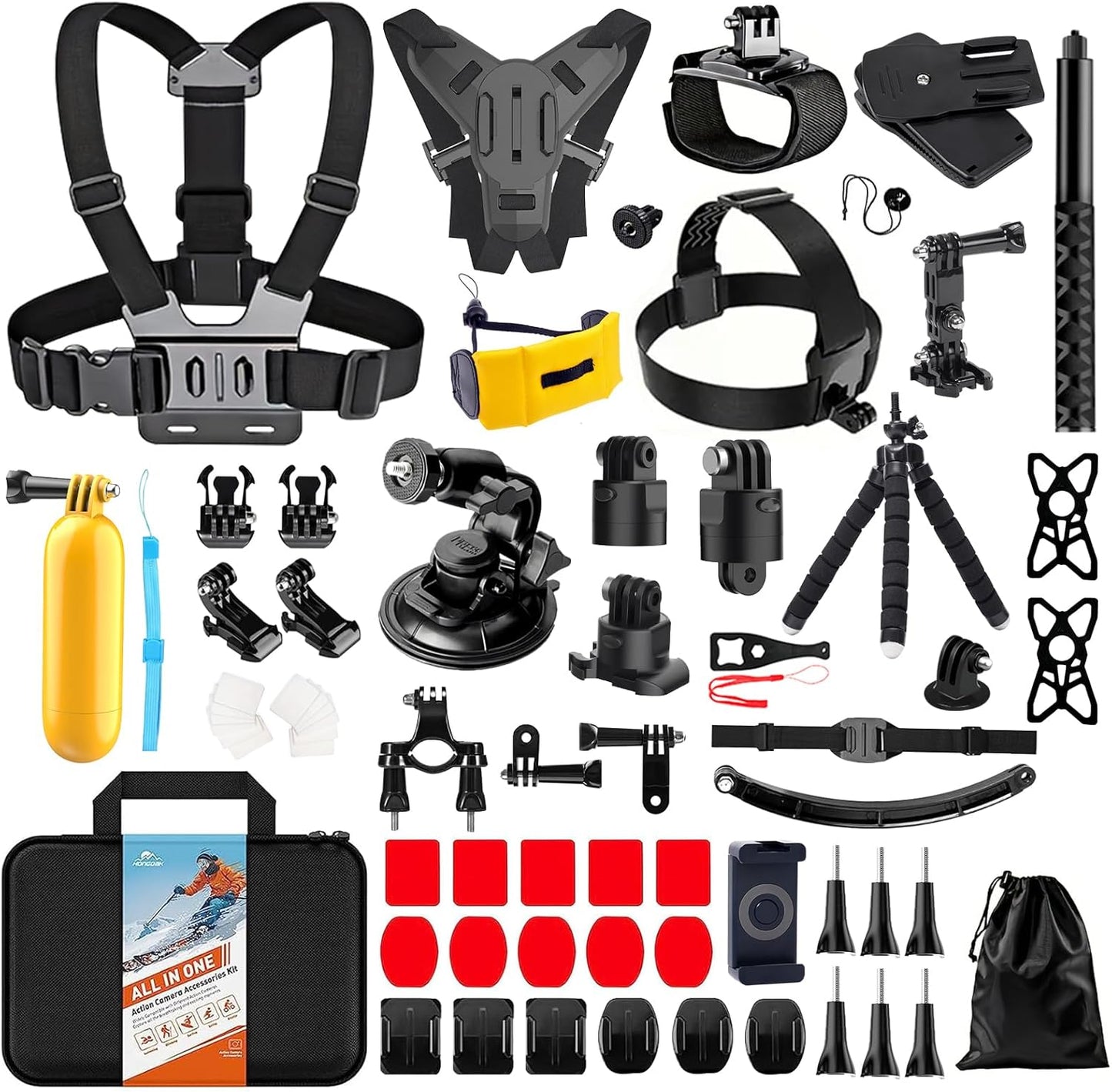 HONGDAK 70in1 Action Camera Accessories Kit for GoPro and More