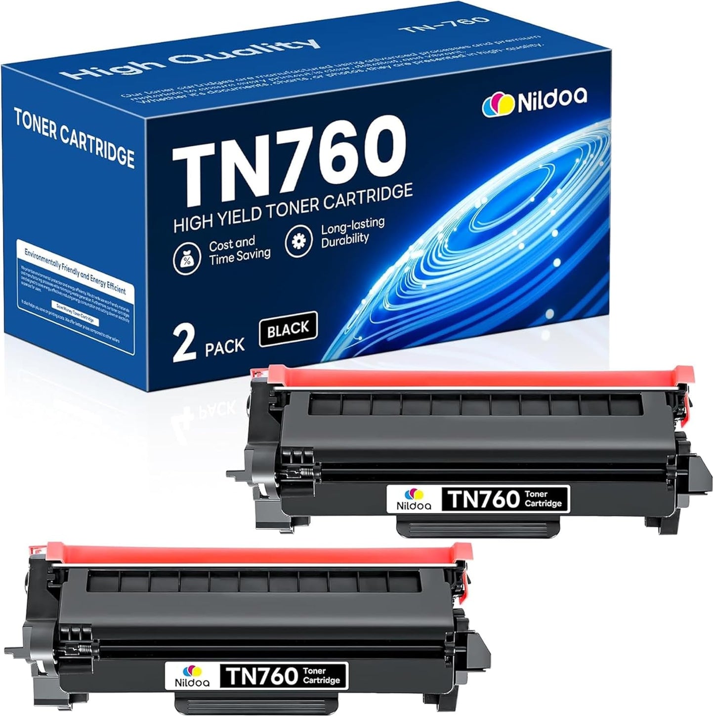 High Yield TN760 Toner Cartridge Replacement for Brother Printers
