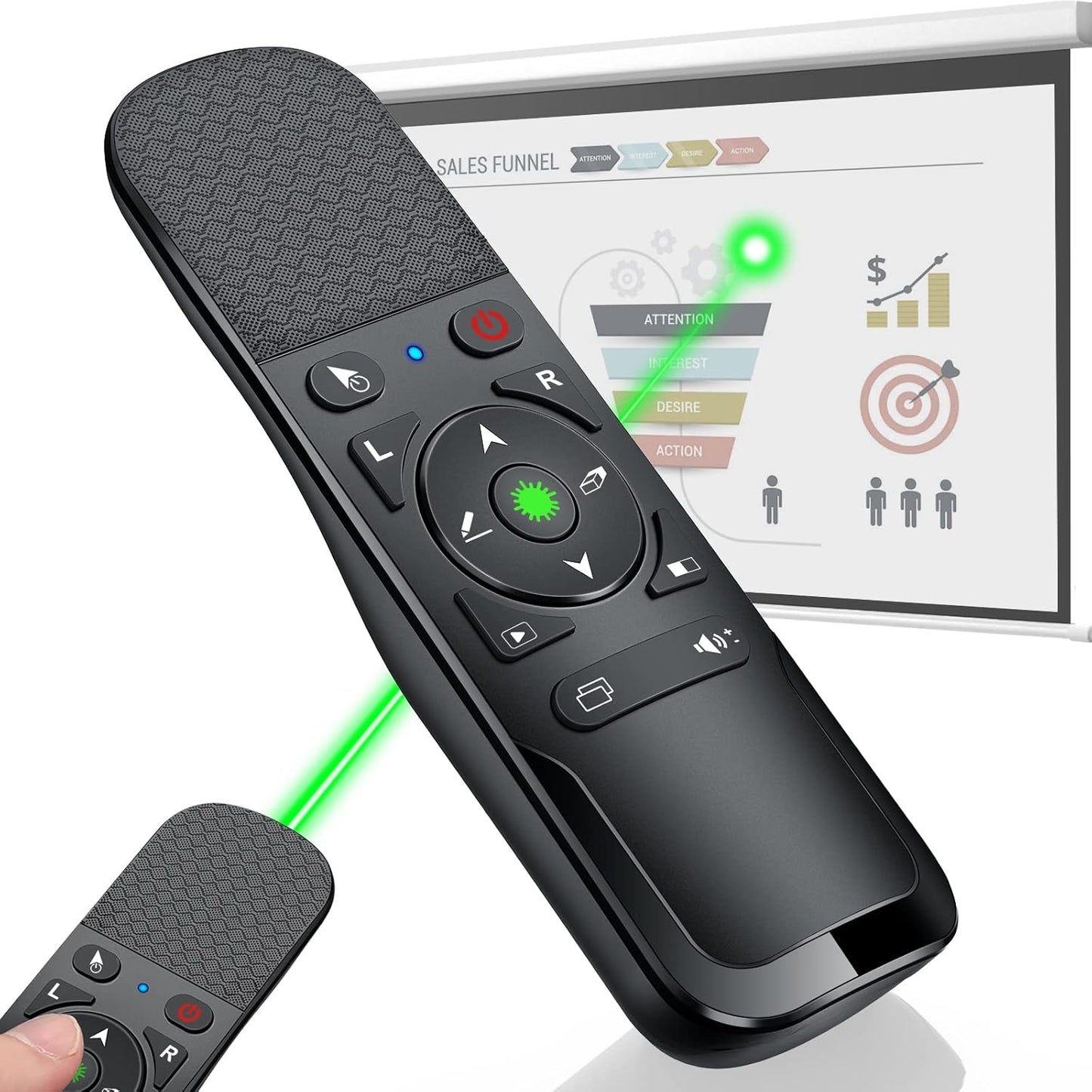 Fanxieast Green Laser Presentation Clicker