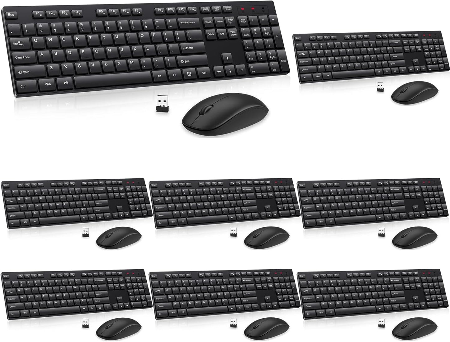 Wireless Keyboard and Mouse Combo for Comfort and Quiet Use