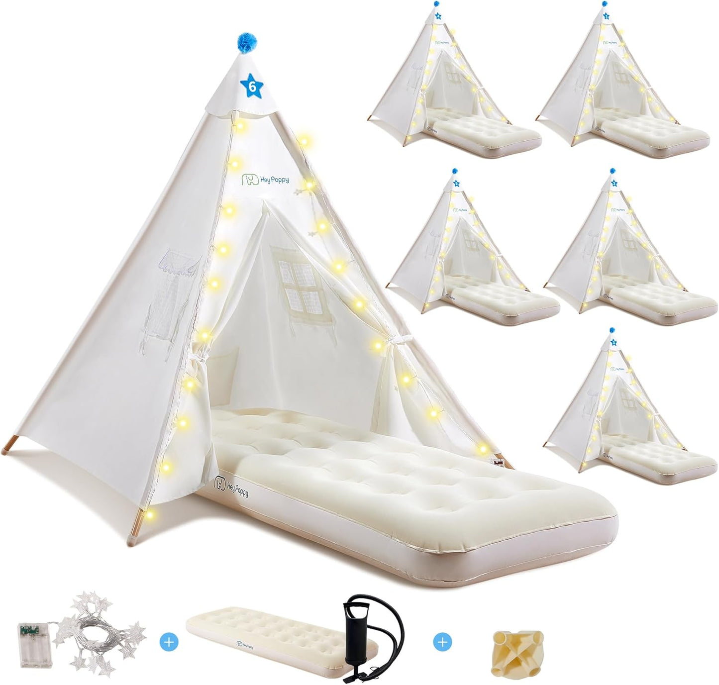 Inflatable Teepee Tent Kids Combo - Sleep & Play Deluxe