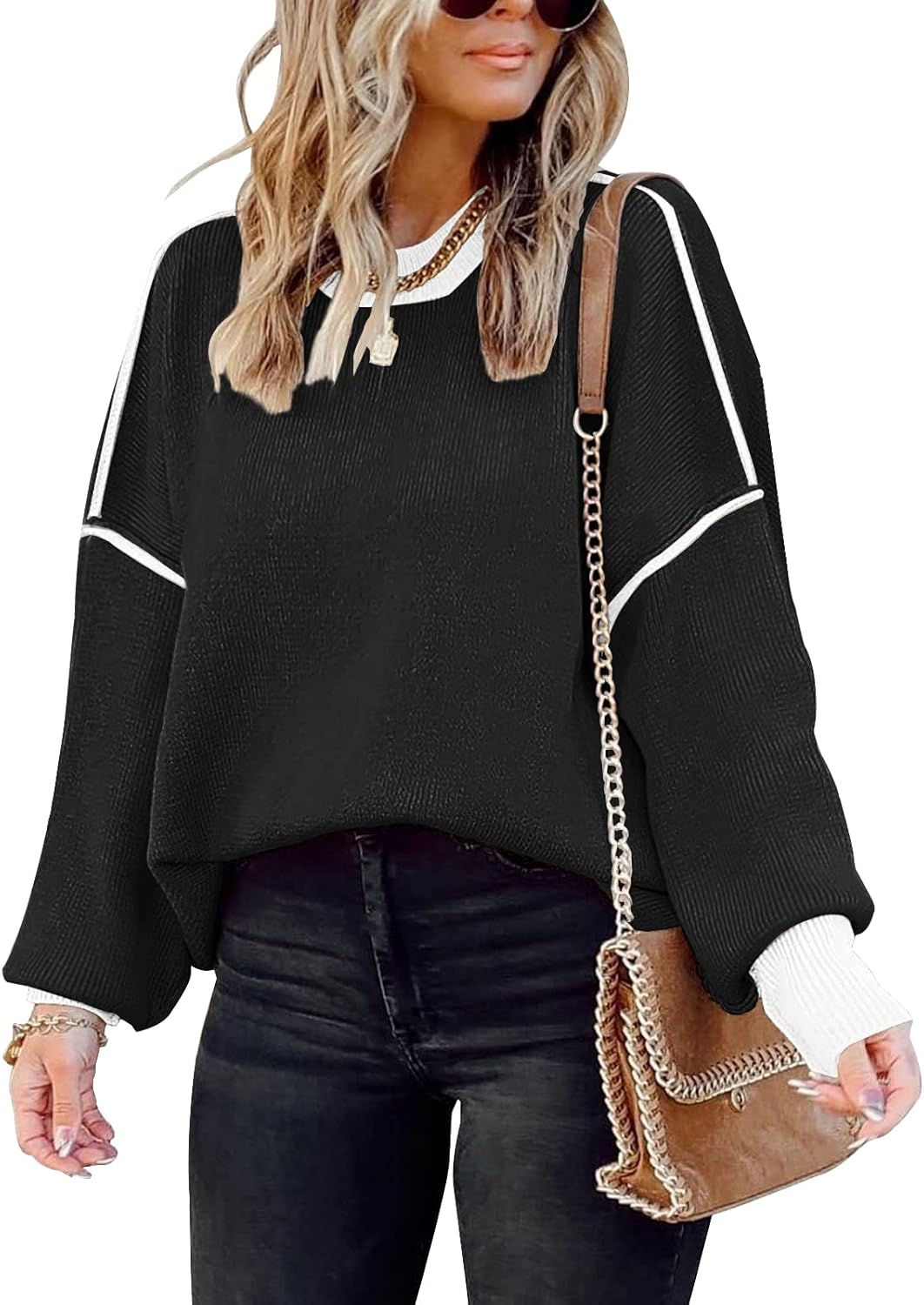 ETCYY Womens Oversized Sweaters for Trendy Fall Fashion