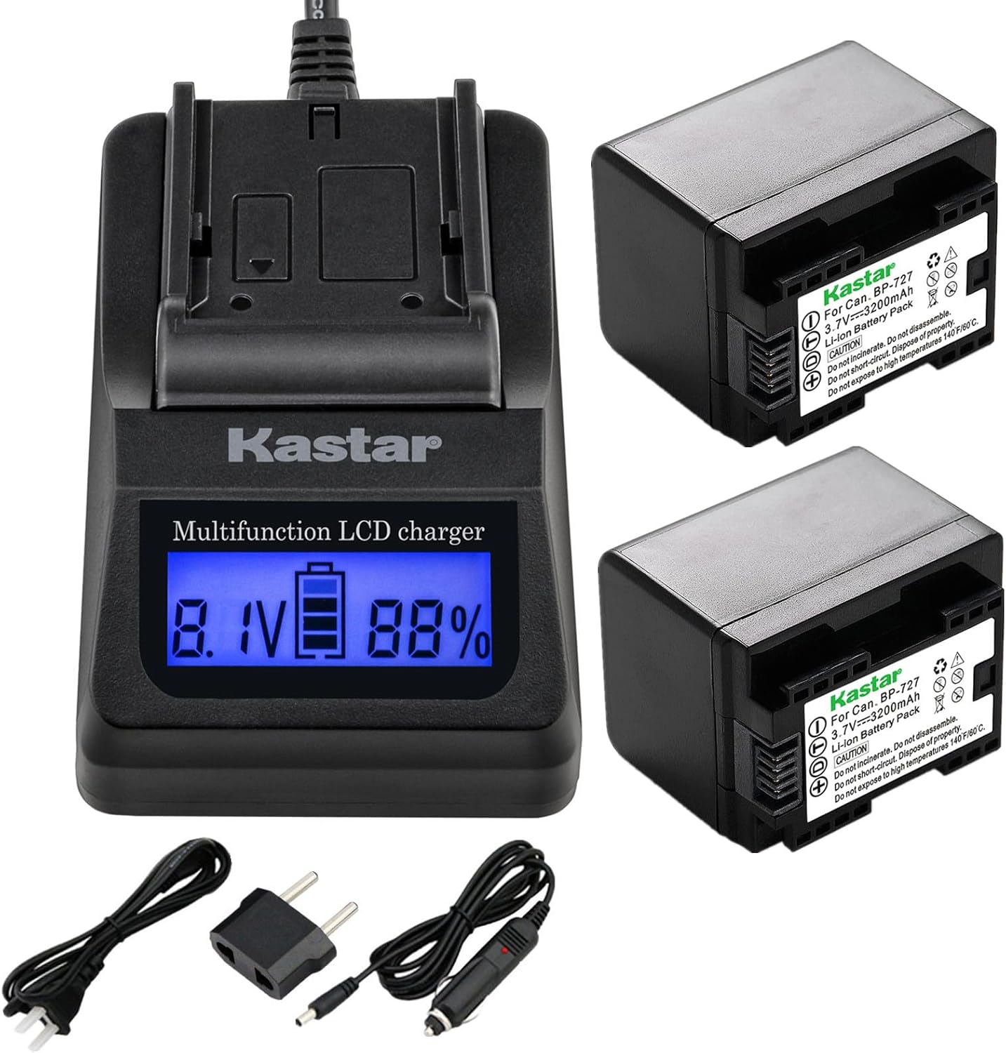Kastar Fast Charger & Battery Pack for VIXIA HF Series Cameras