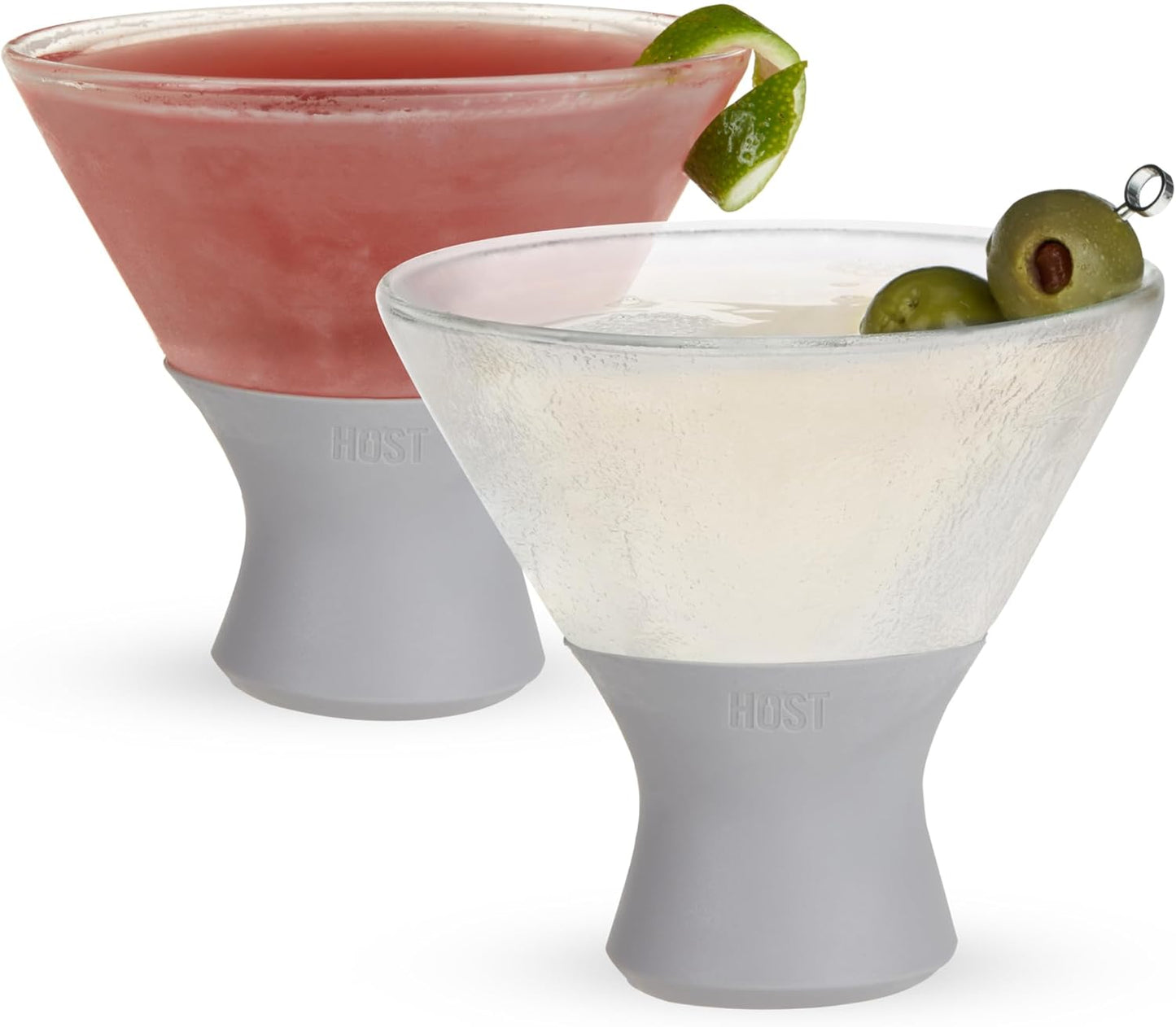Host Glass Freeze Martini Glasses Set of 2 for Chilled Cocktails