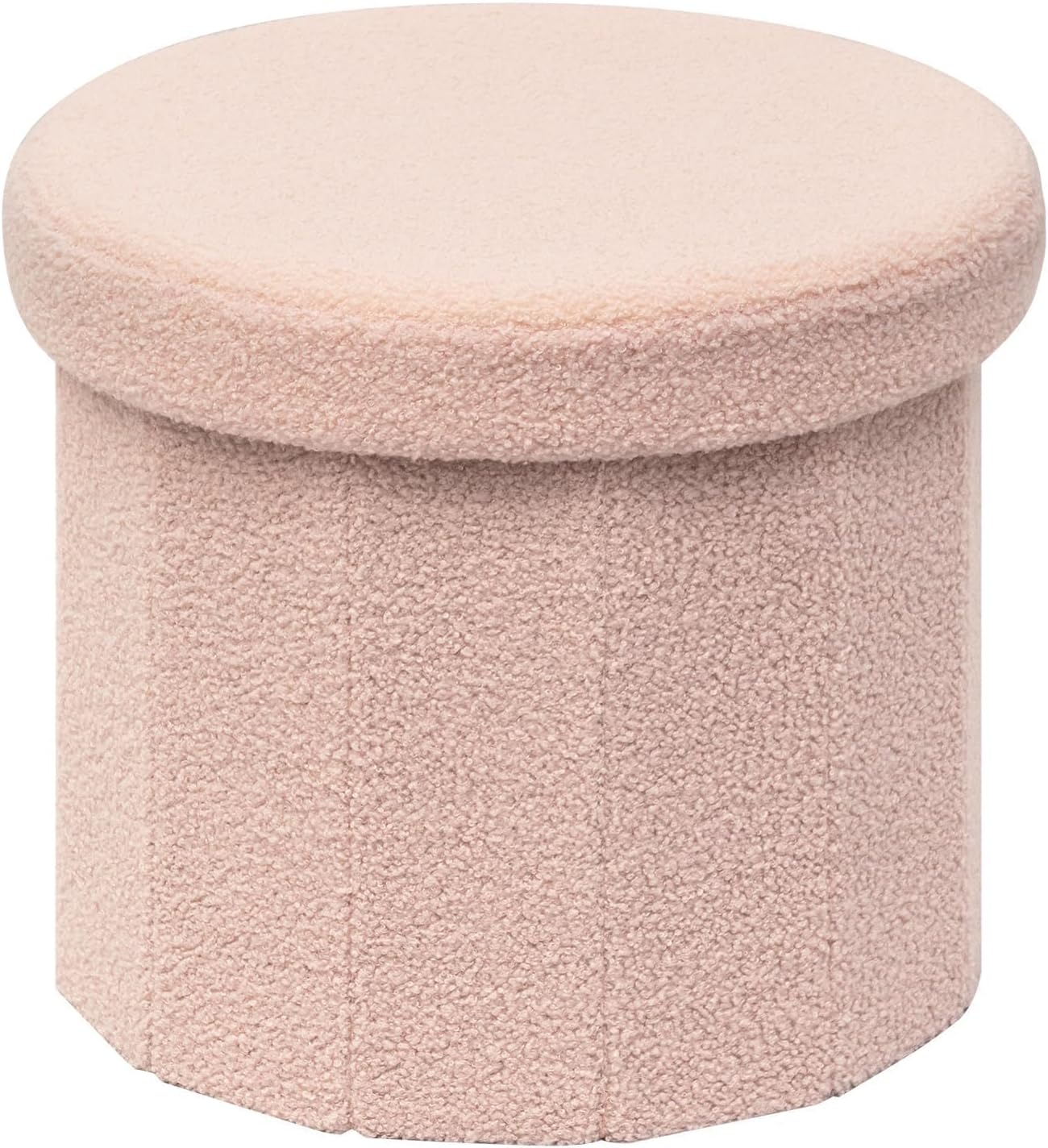B FSOBEIIALEO Round Storage Ottoman Cube for Living Room
