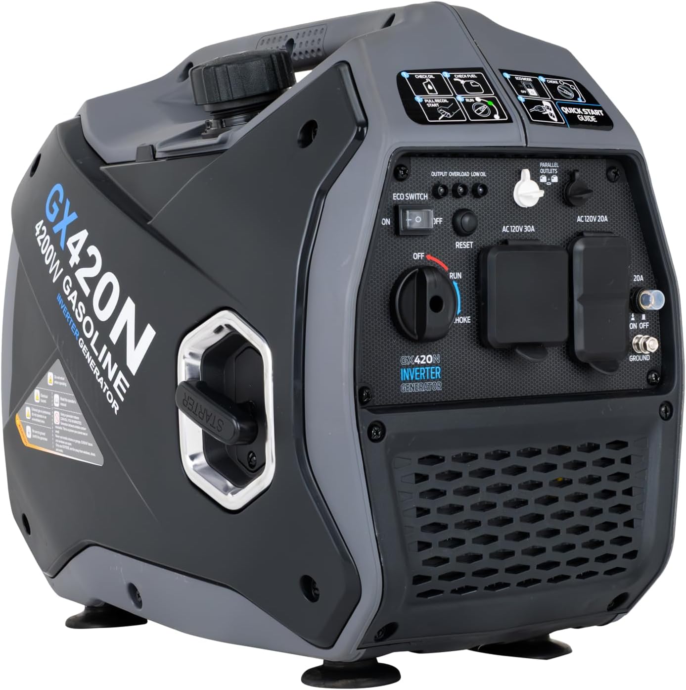 Pulsar 4,200W Portable Gas-Powered Quiet Inverter Generator