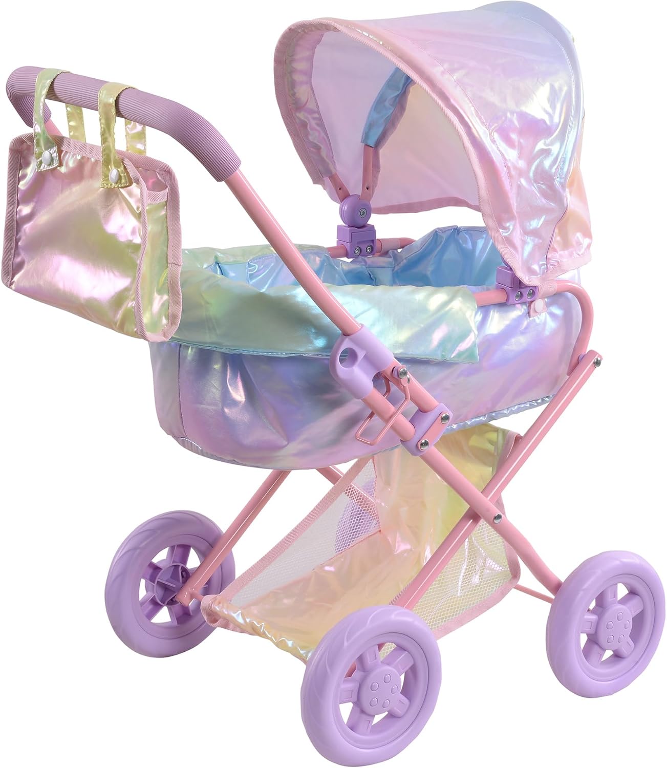 Olivia's Little World Baby Doll Stroller for 18 Dolls, Iridescent