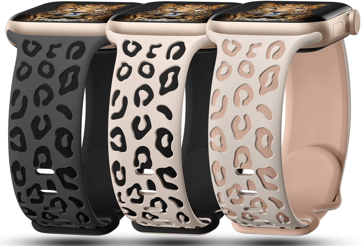 Leopard Engraved Apple Watch Bands - Stylish, Soft, Durable!