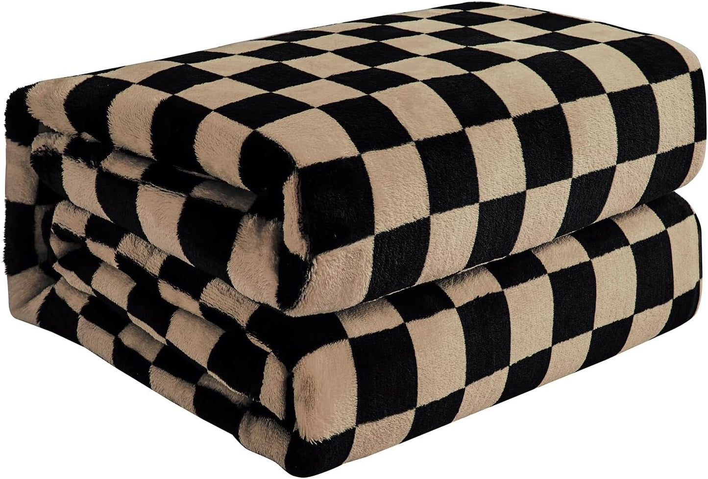Checkered Flannel Fleece Throw Blanket King Size for Cozy Comfort