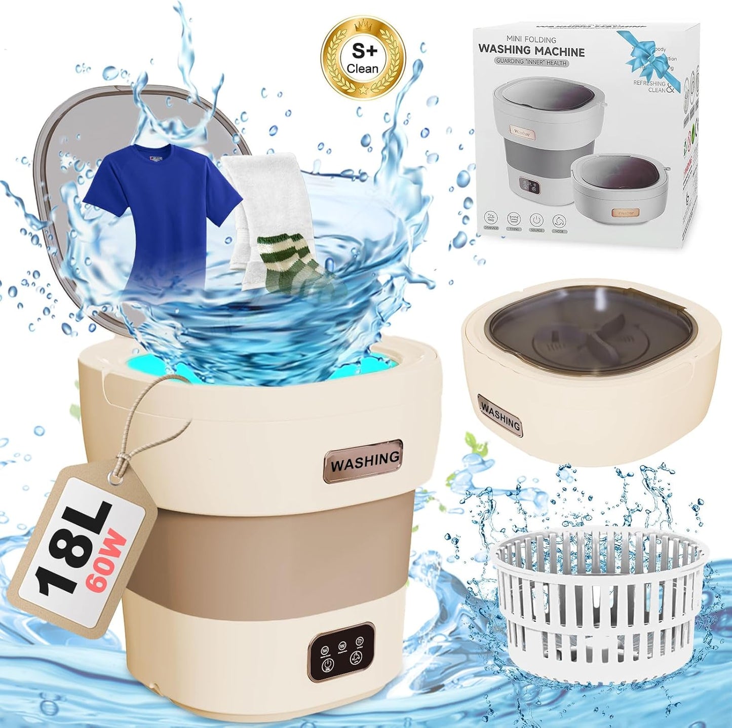Portable Mini Washing Machine Spin Dryer - Travel Essential