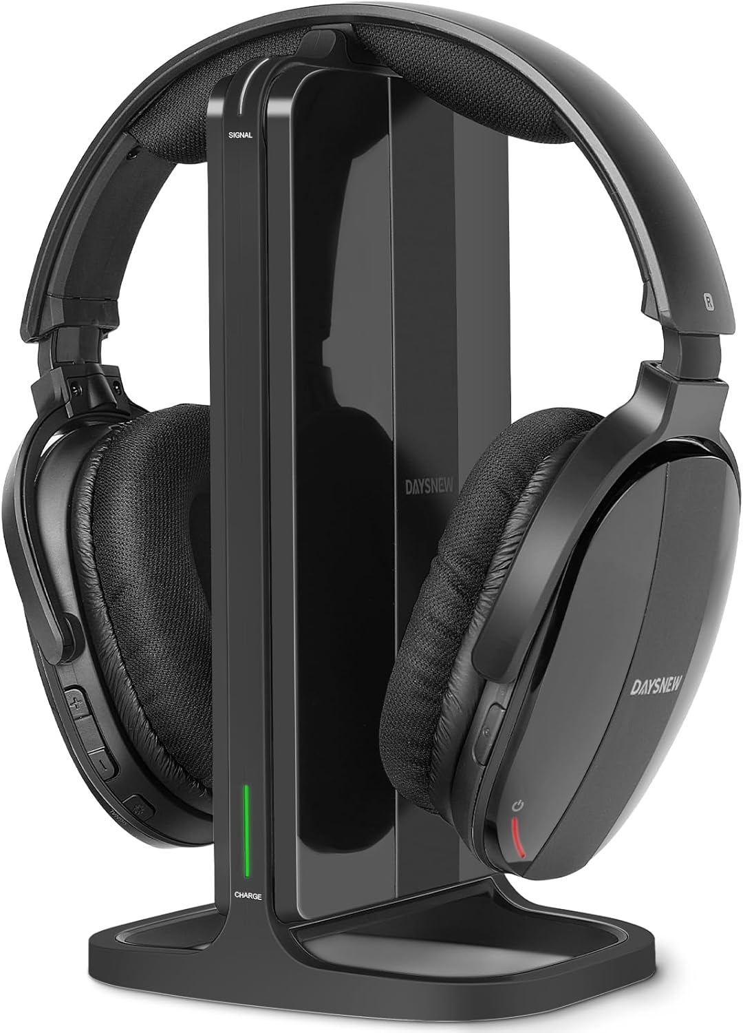 Wireless TV Headphones with Charging Dock & RF Transmitter for Seniors