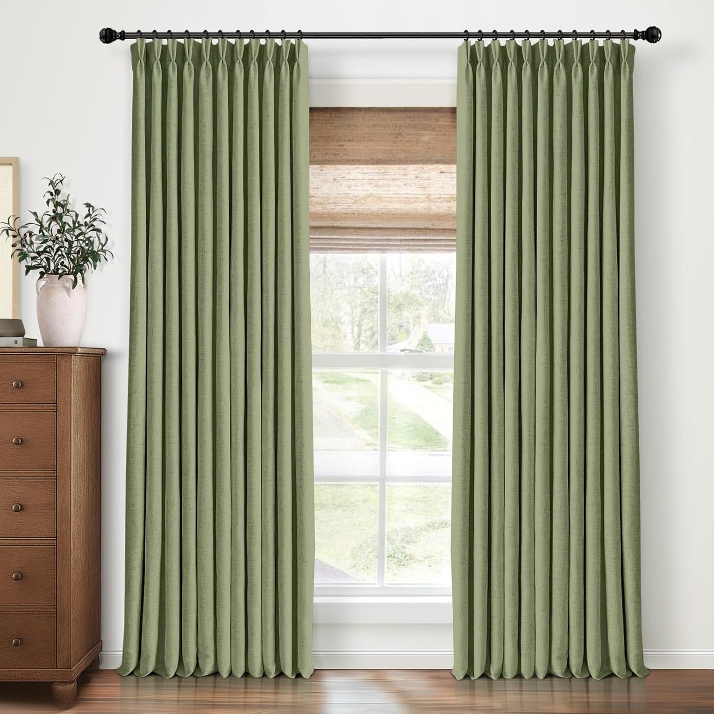 Pinch Pleated Blackout Curtains for Bedroom and Living Room