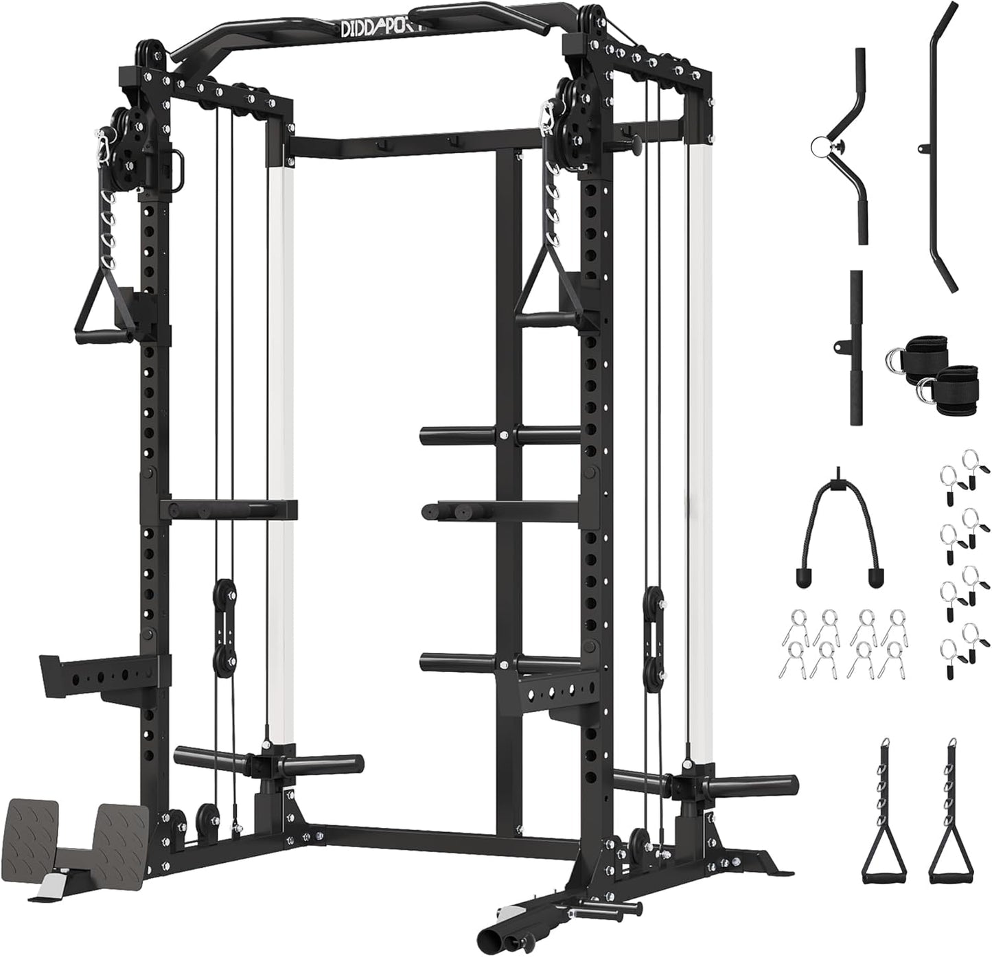 Dual Pulley Power Cage: Ultimate Home Gym