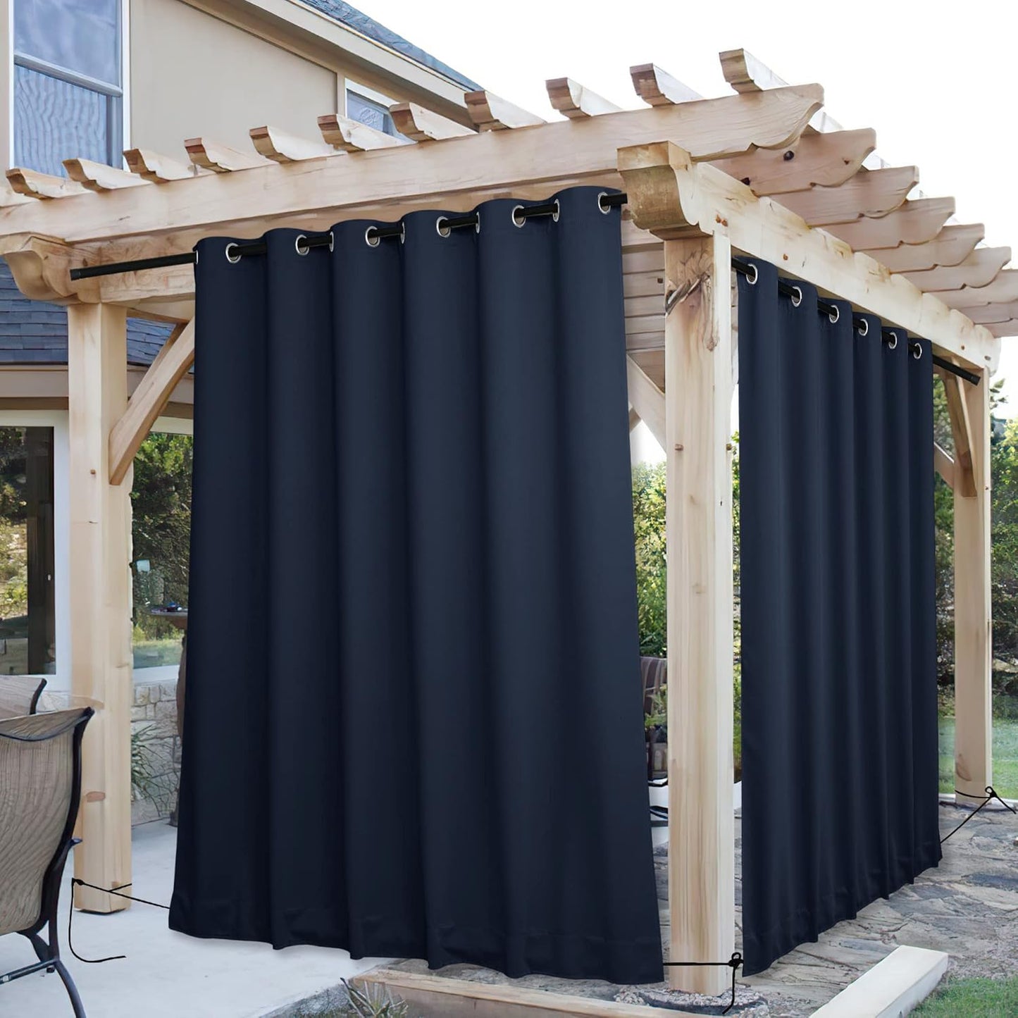 NICETOWN Weighted Blackout Outdoor Curtains for Patio Privacy