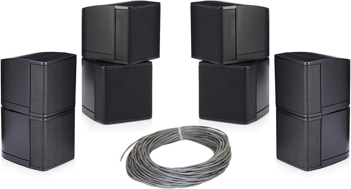 Pure Resonance Audio MC2.5B Mini Cube Speaker Bundle for Home