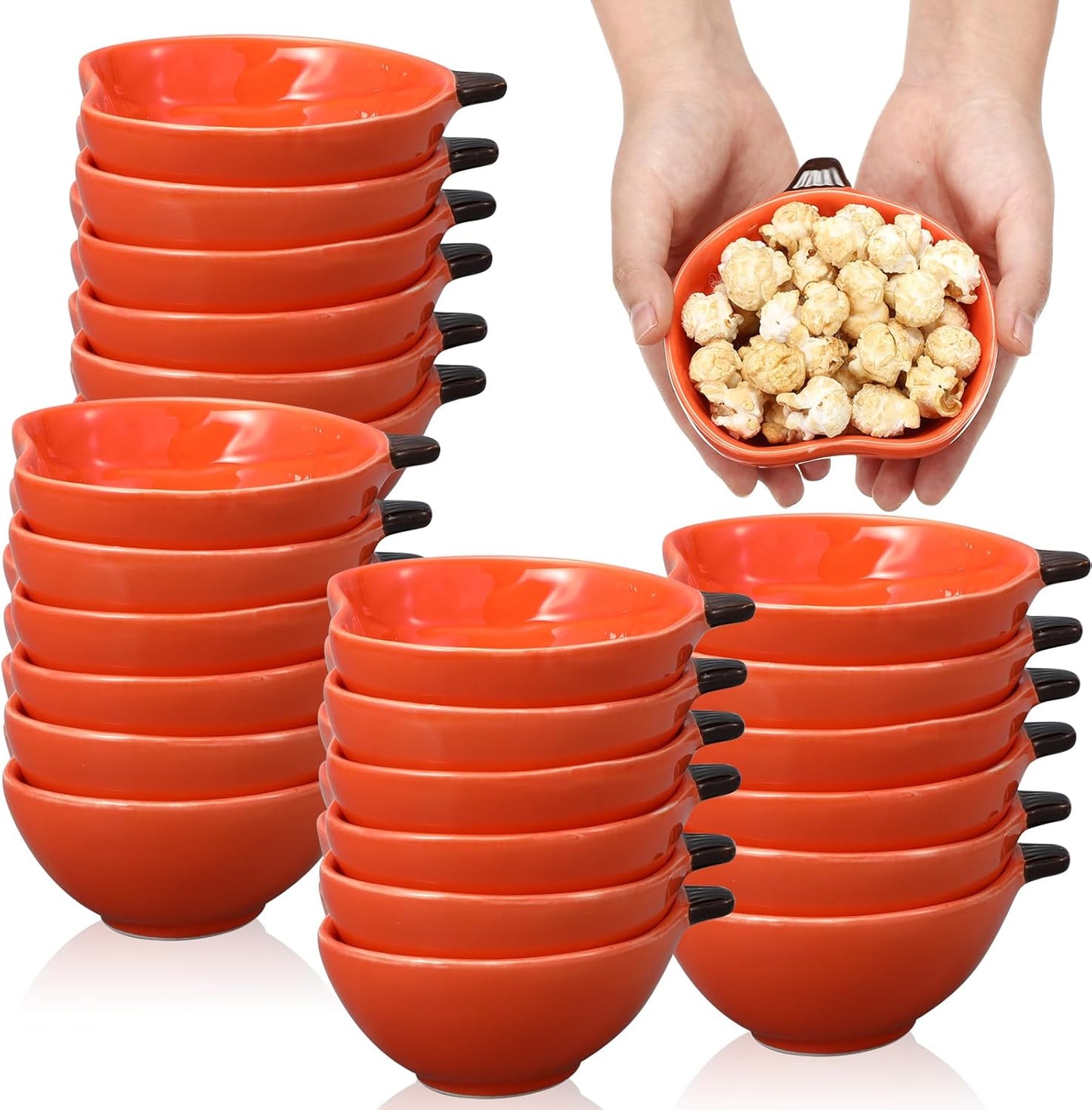 24 Pcs Fall Pumpkin Ramekins for Baking and Serving Snacks