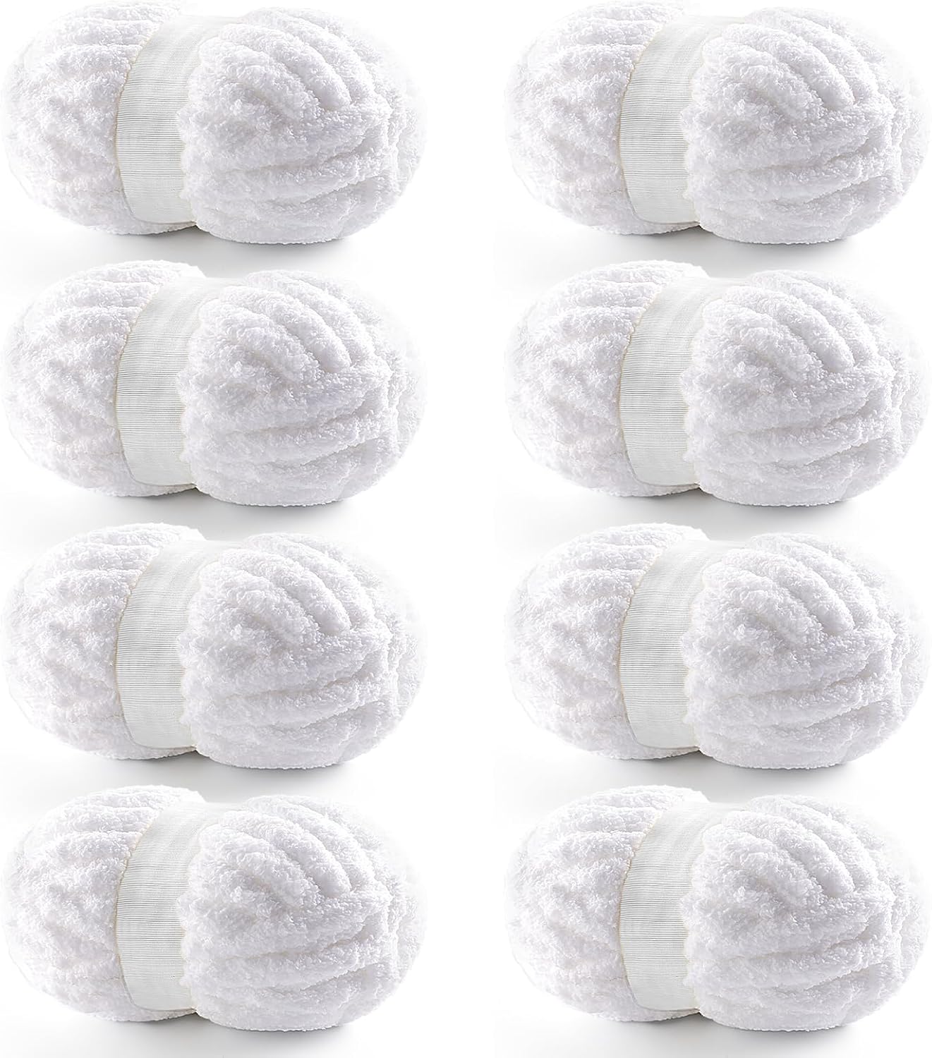 8 Pack Chunky Yarn for Hand Knitting - Jumbo Fluffy Yarn