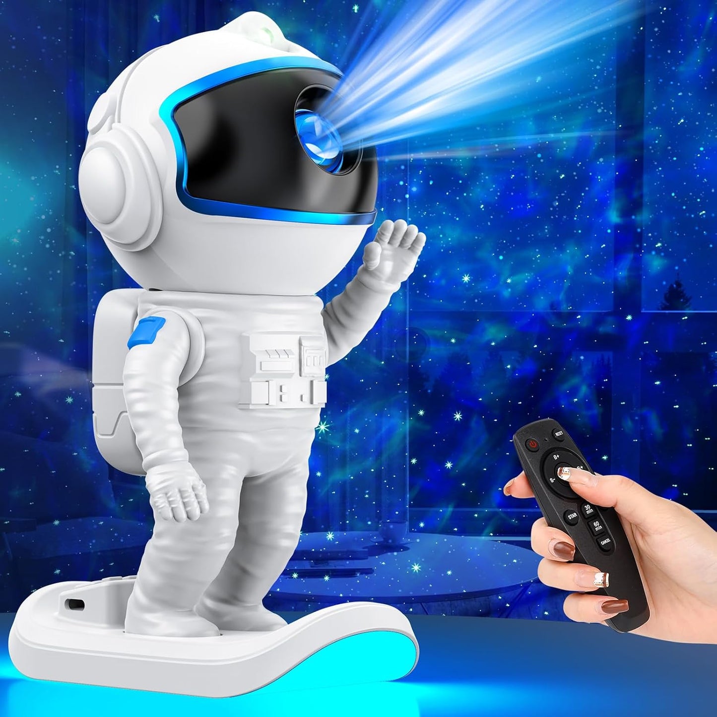Starry Night Light with Timer & Remote - Adjustable Nebula Lamp